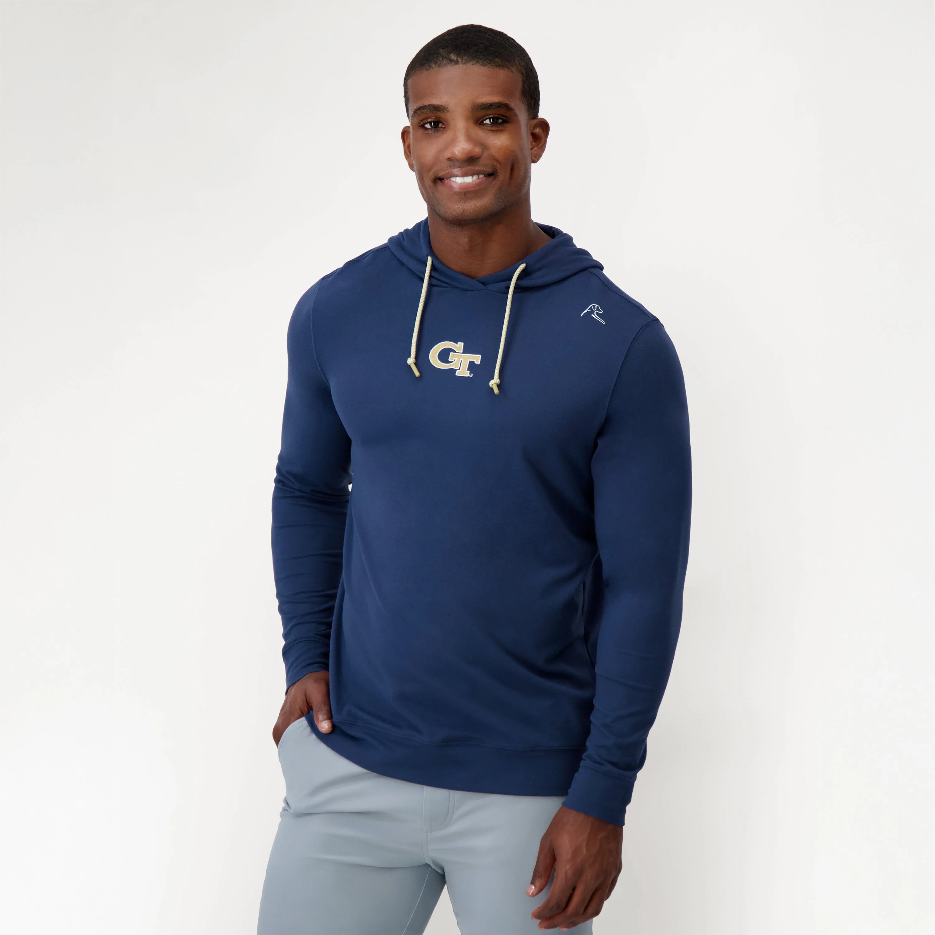 Hesi Collegiate Hoodie - Georgia Tech | Solid - Suit Navy - Georgia Tech - 1 - Image 3