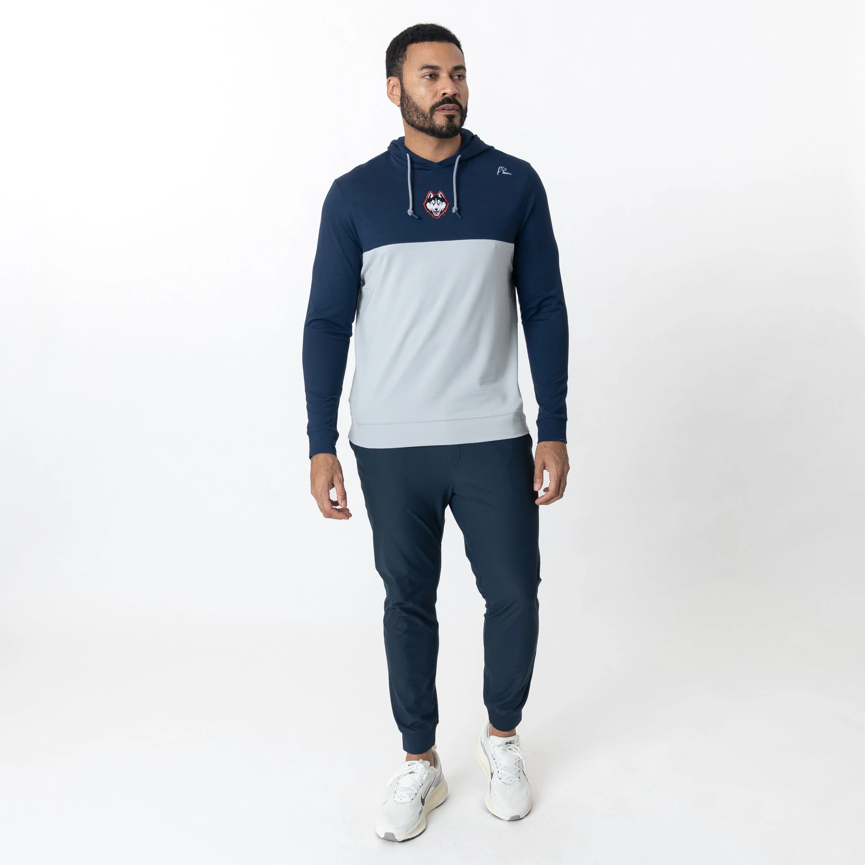 Hesi Collegiate Hoodie - UConn | Colorblock - Indigo Blue/Moon Grey - UConn - 1 - Image 6