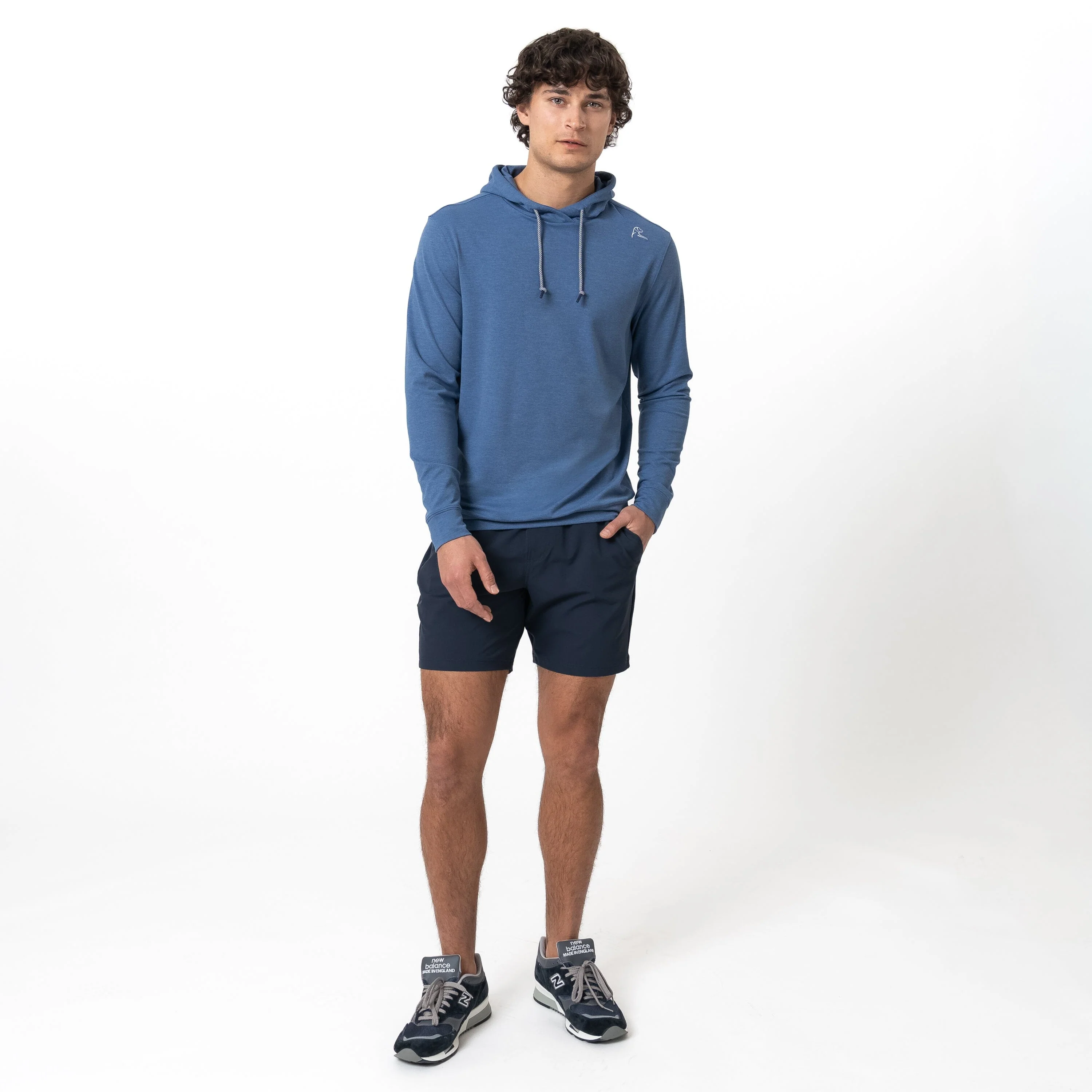 Hesi Performance Hoodie | Heather - Coastal Blue/Coastal Blue - Image 5