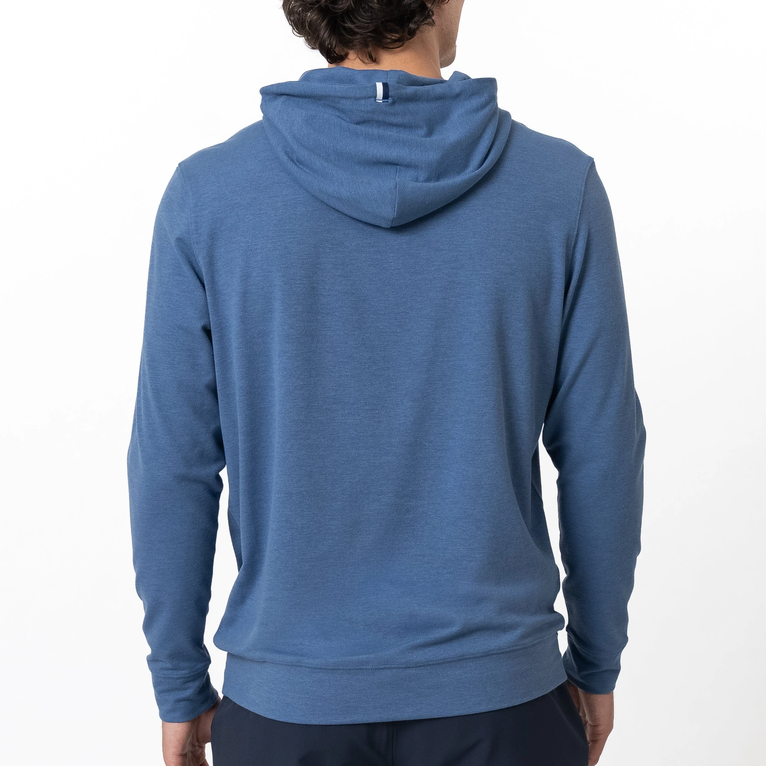 Hesi Performance Hoodie | Heather - Coastal Blue/Coastal Blue - FLAG 1 RED - Image 2