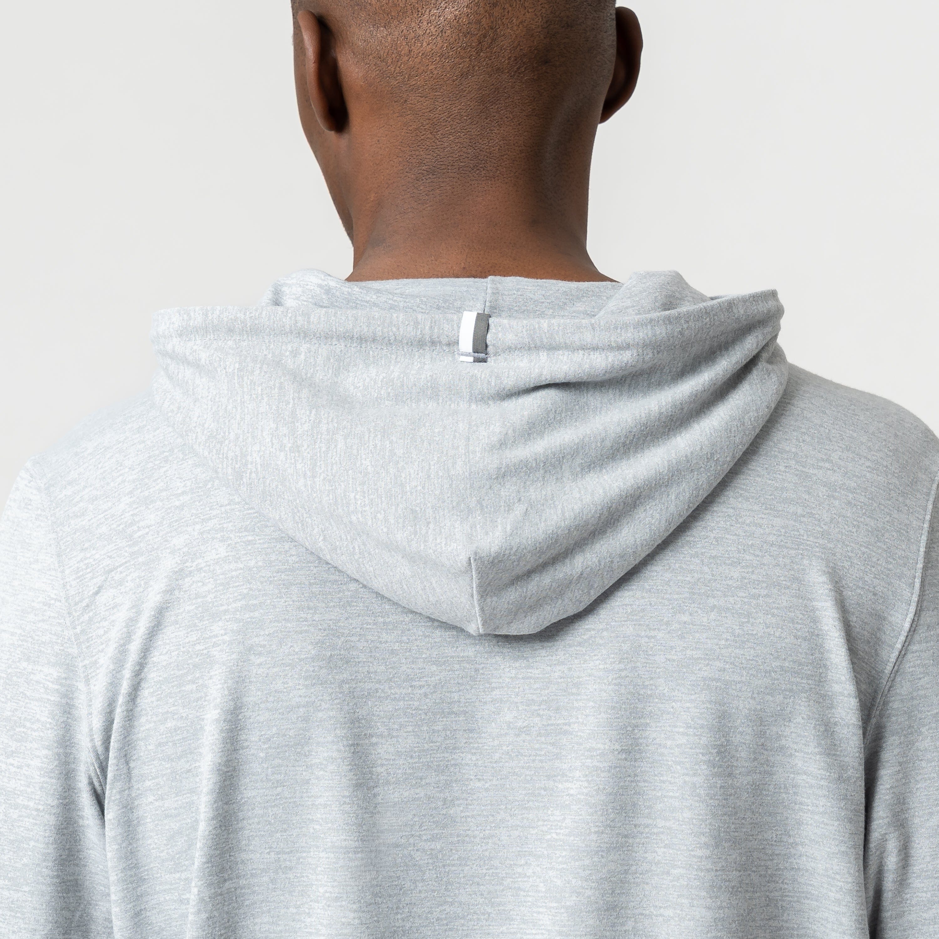 Hesi Performance Hoodie | Heather - Stainless Steel/White - Image 3