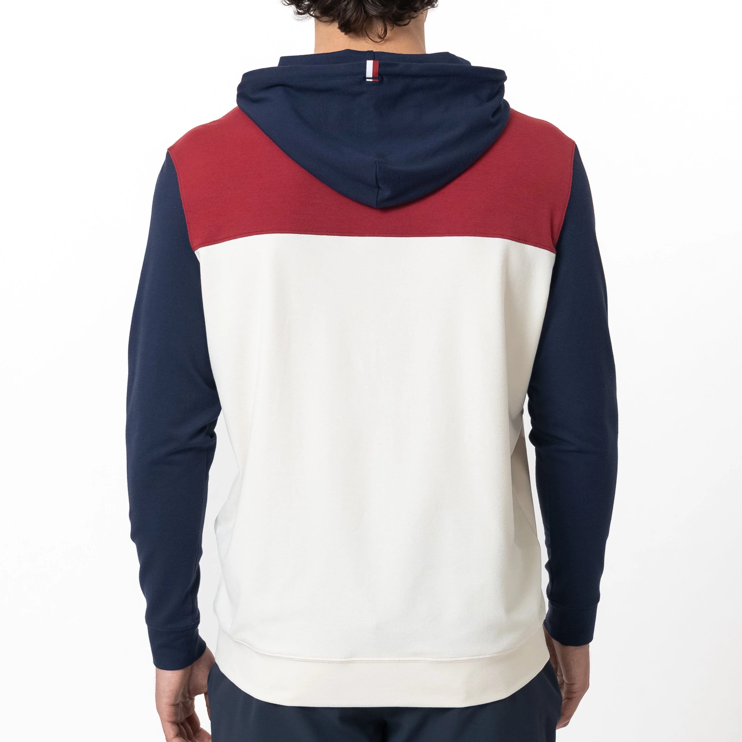 Hesi Performance Hoodie | The Triple Block - Ivory/Pinot/Fleet Navy - Image 2