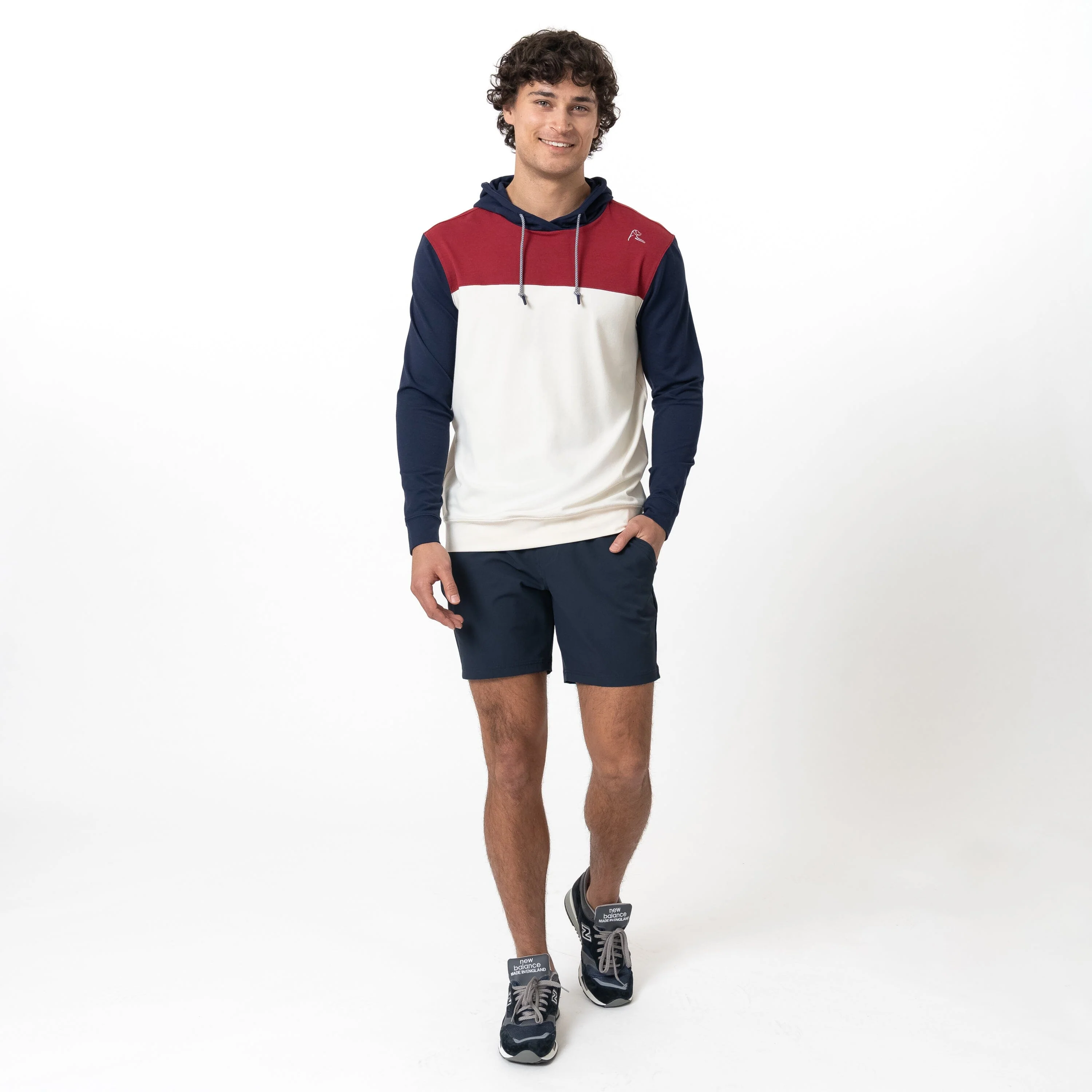 Hesi Performance Hoodie | The Triple Block - Ivory/Pinot/Fleet Navy - Image 6