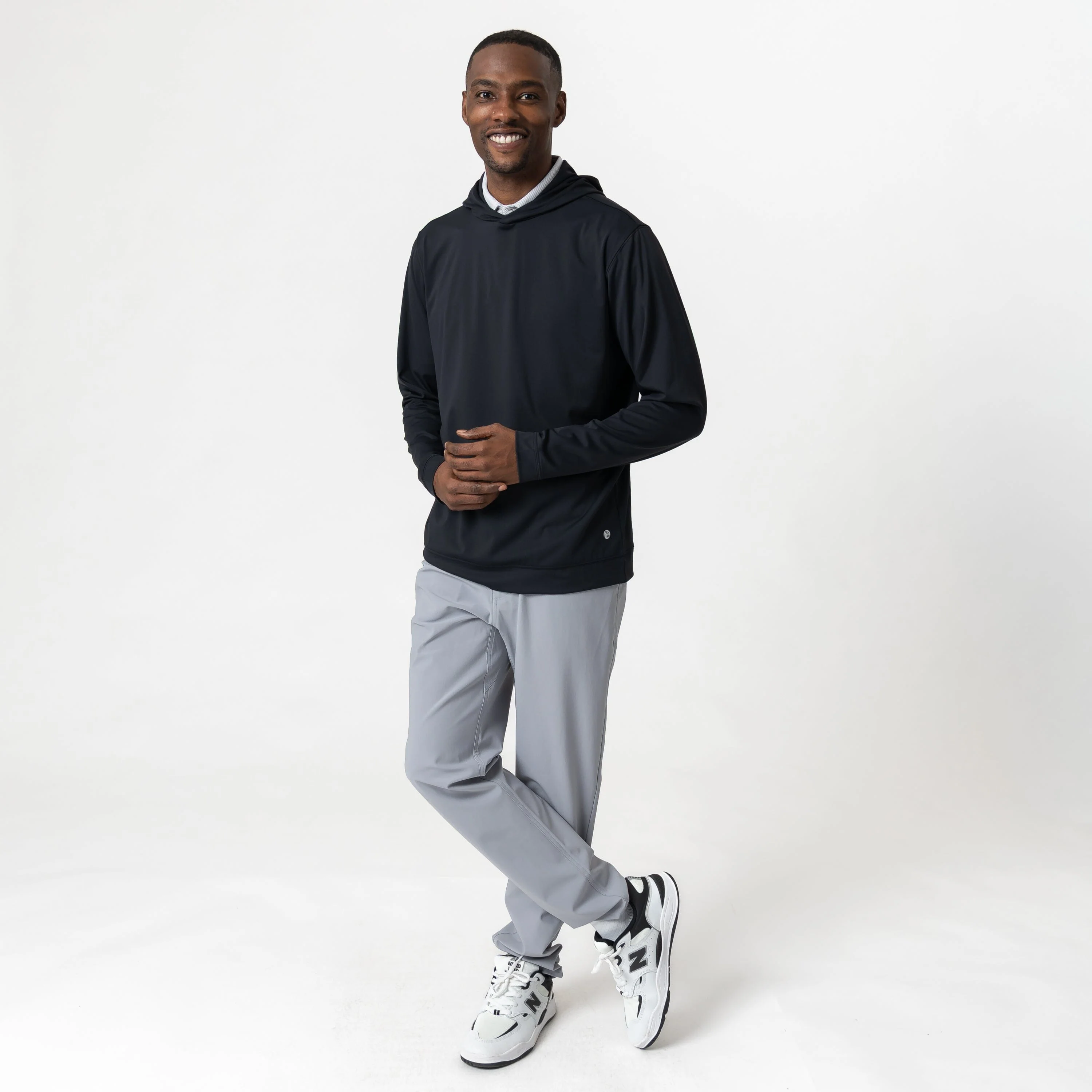 Highlands Performance Hoodie | Solid - Midnight Black - Image 6