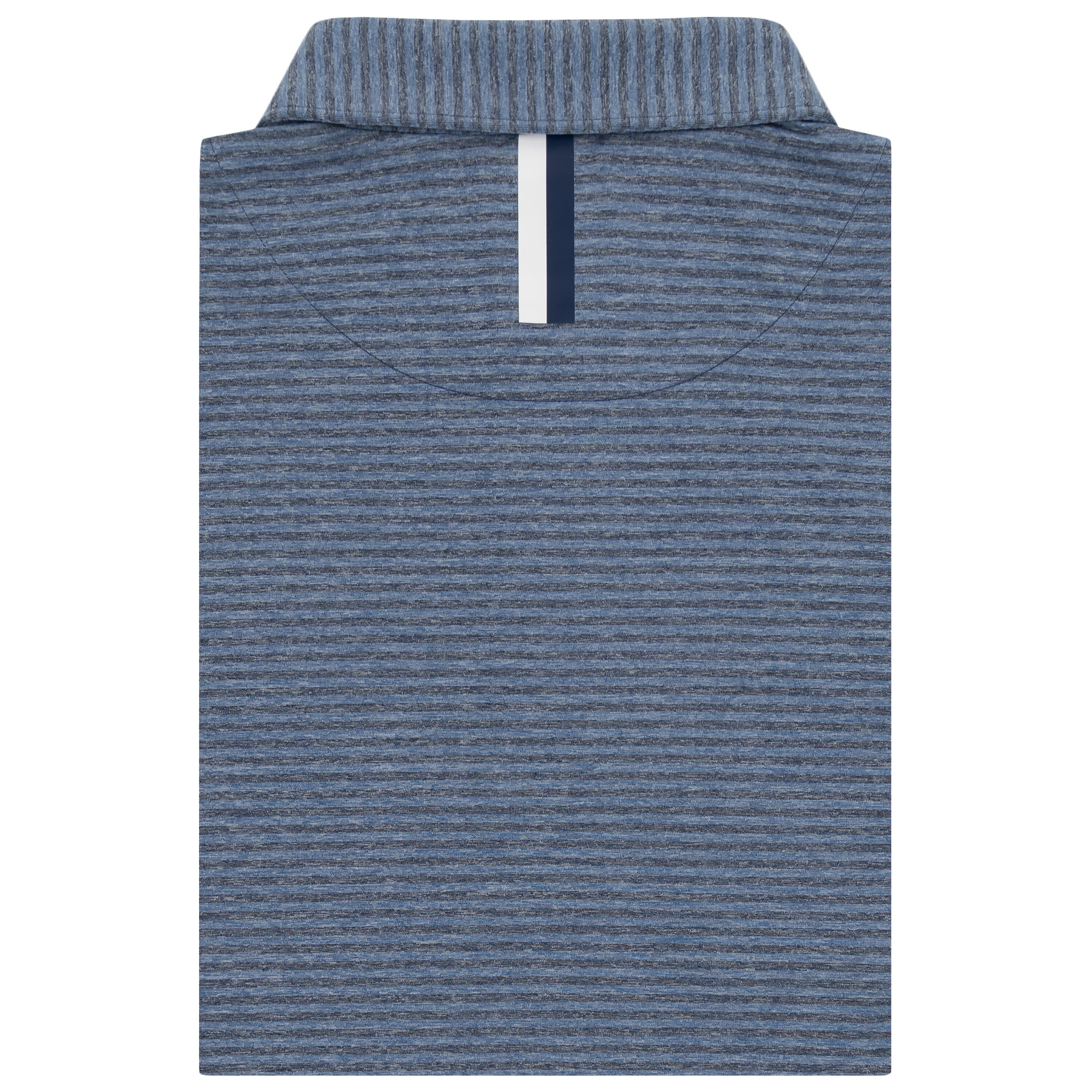 The Barts Heather Stripe | Performance Polo | The Barts Heather Stripe - Coastal Blue/Fleet Navy - Image 2