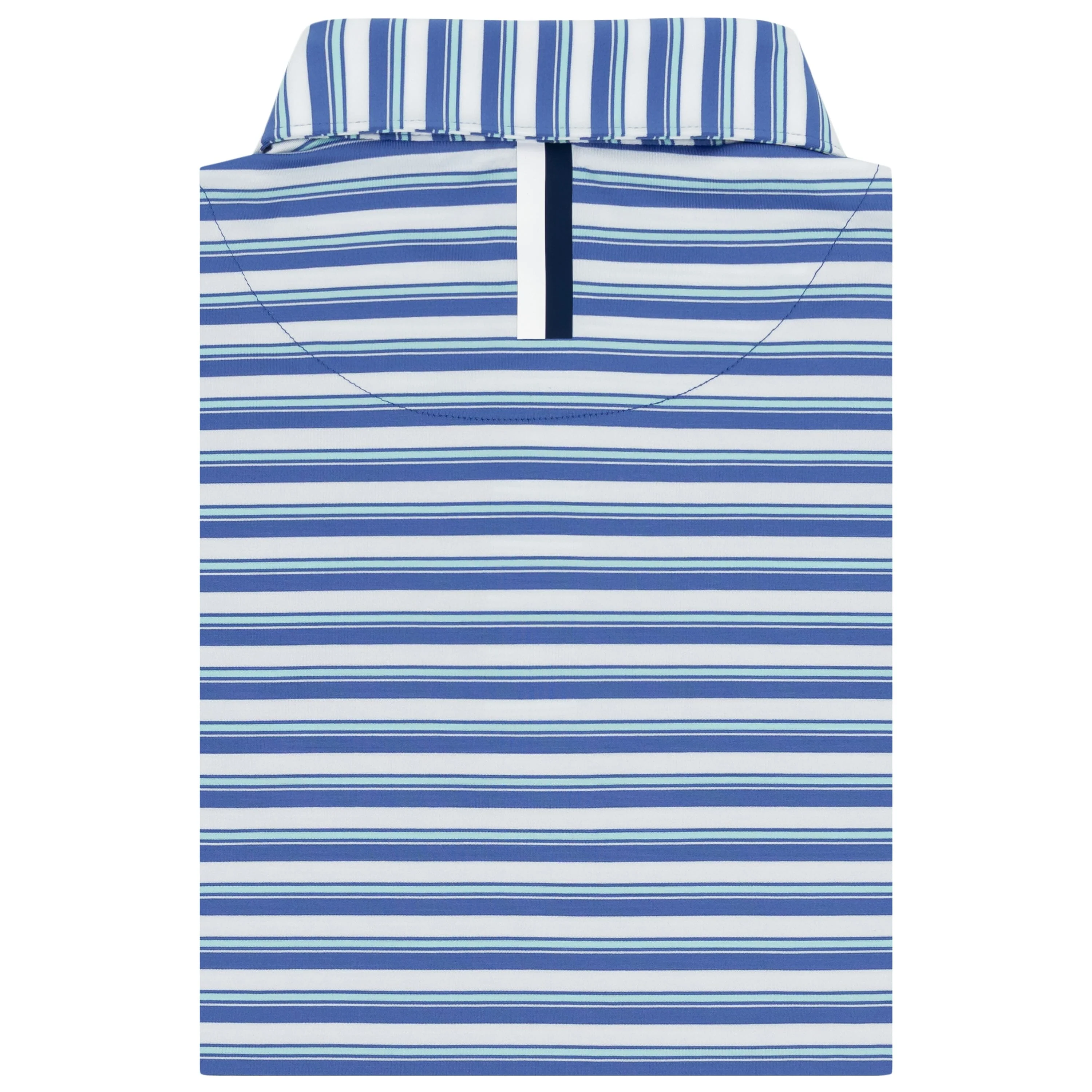 The Belmont Stripe | Performance Polo | The Belmont Stripe - Bunker Blue/White/Antigua Green - Image 2