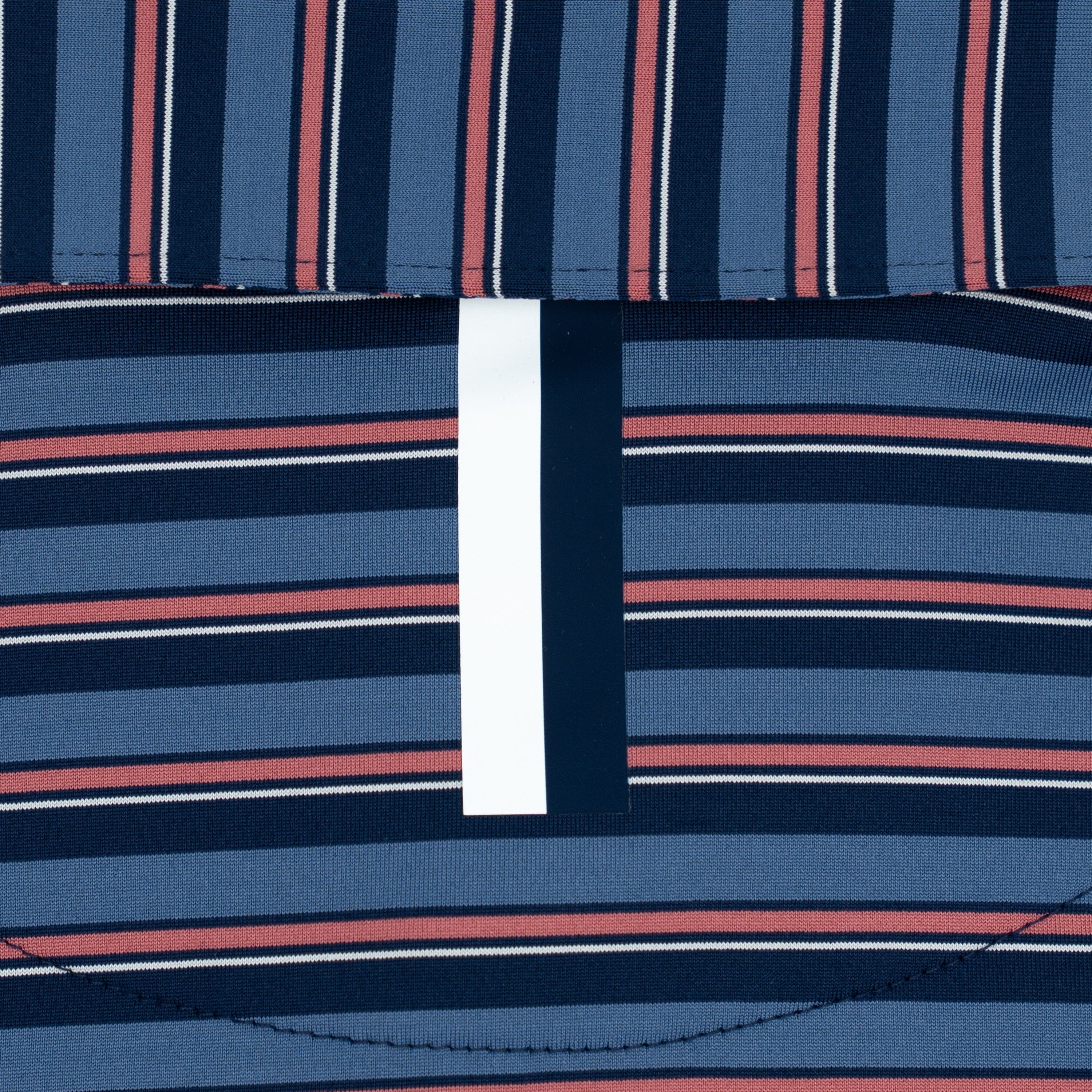 The Belmont Stripe | Performance Polo | The Belmont Stripe - Fleet Navy/Coastal Blue/Rouge Red - Image 3
