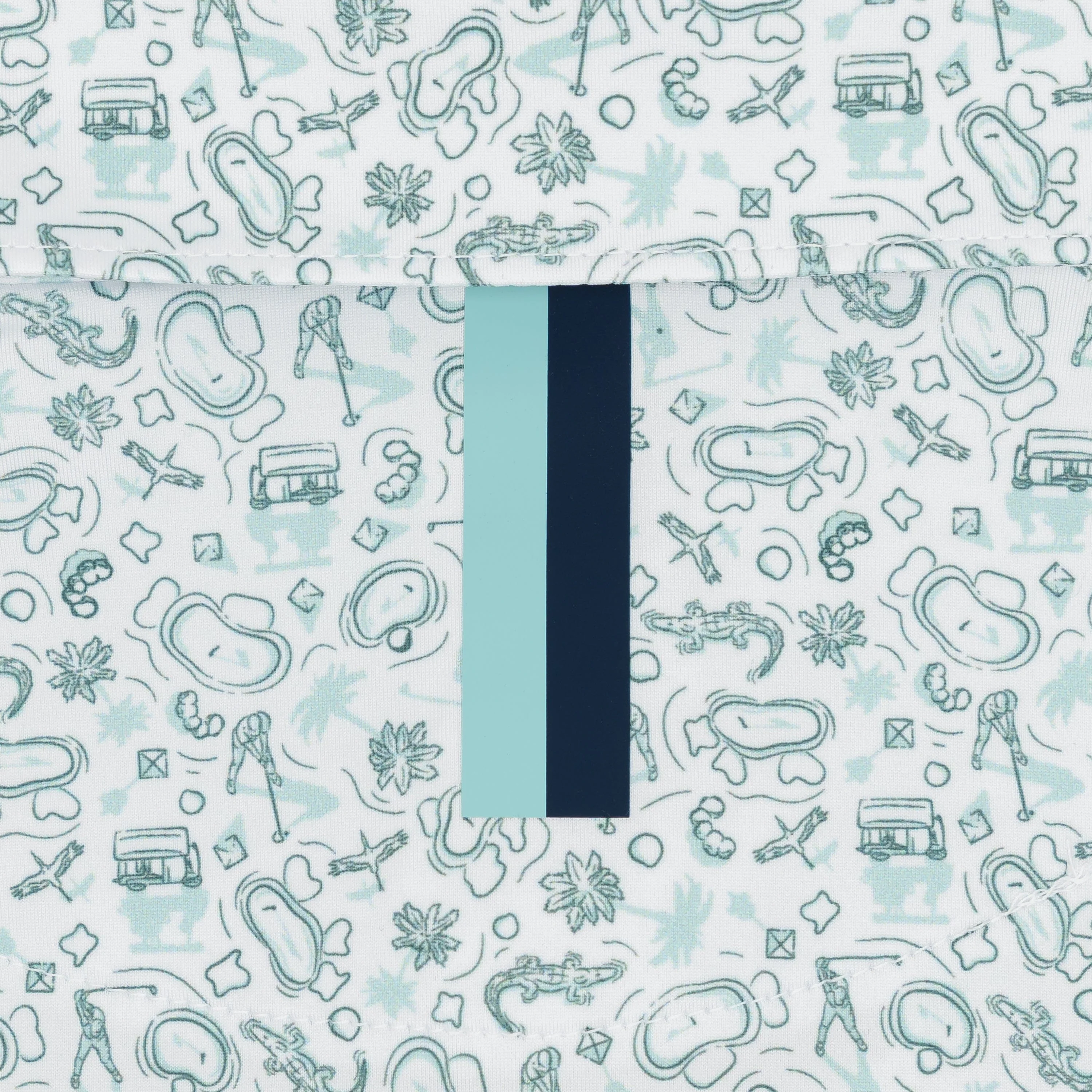 The Bird's Eye | Performance Polo | The Bird's Eye - White/Antigua Green - Image 3
