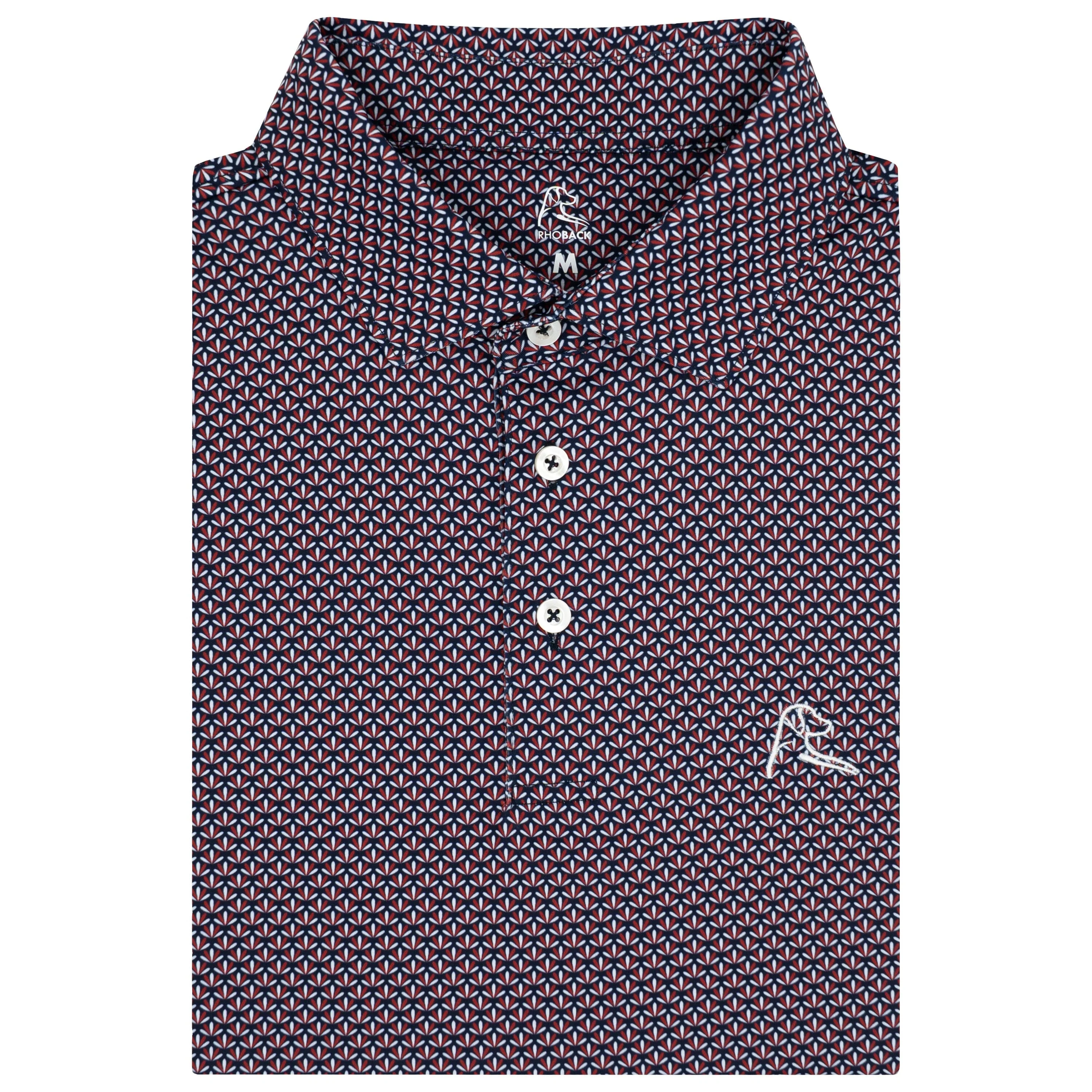 The Bloomfield | Performance Polo | The Bloomfield - Fleet Navy/Classic Red