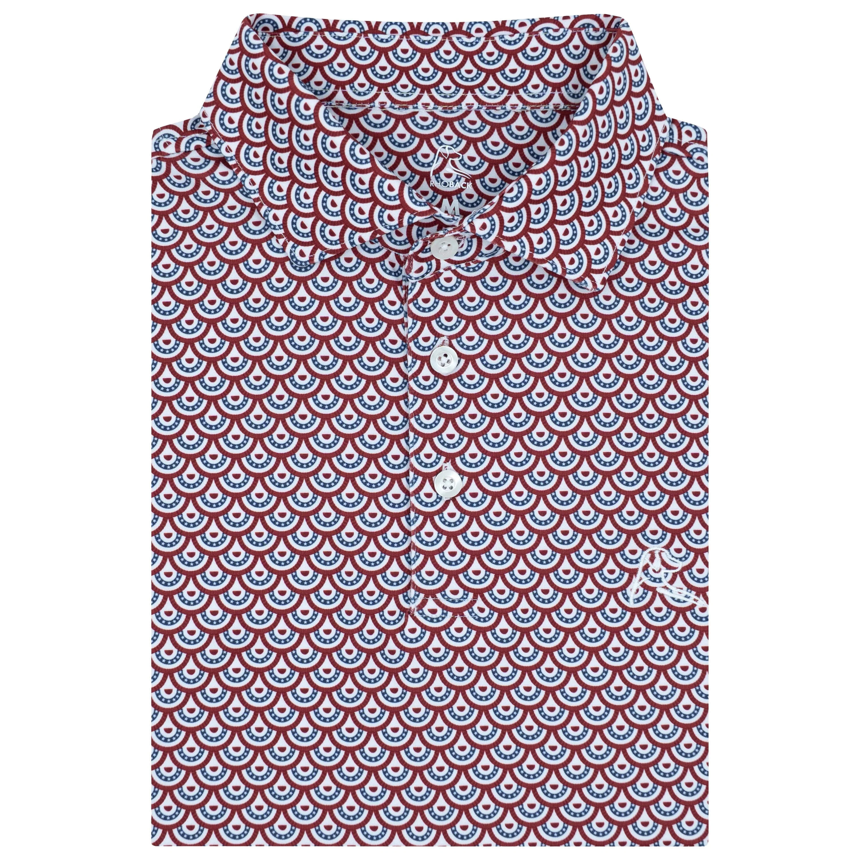 The Bunting | Performance Polo | The Bunting - White/Flag Red