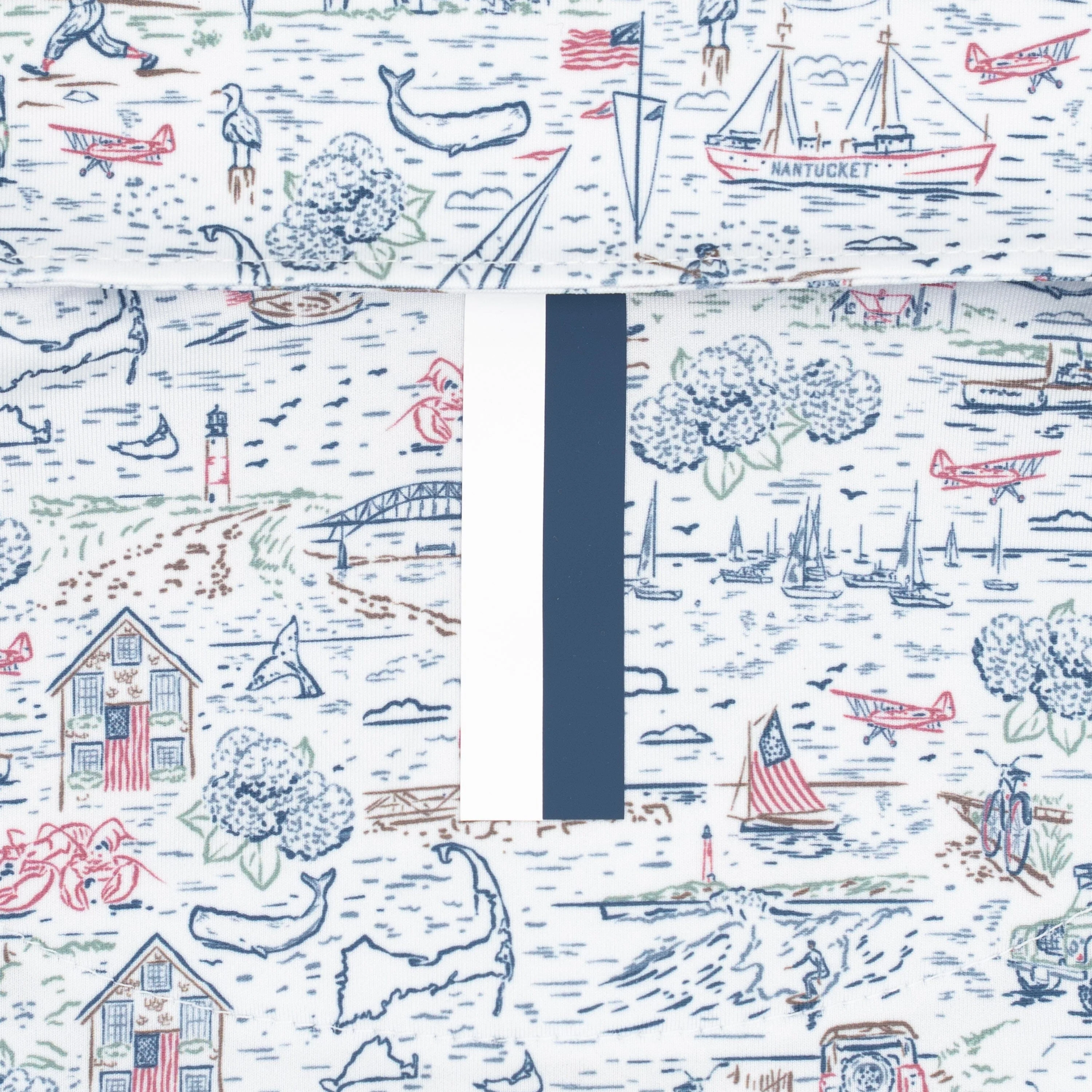 The Cape And Islands | Performance Polo | The Cape And Islands - White/Coastal Blue - Image 4