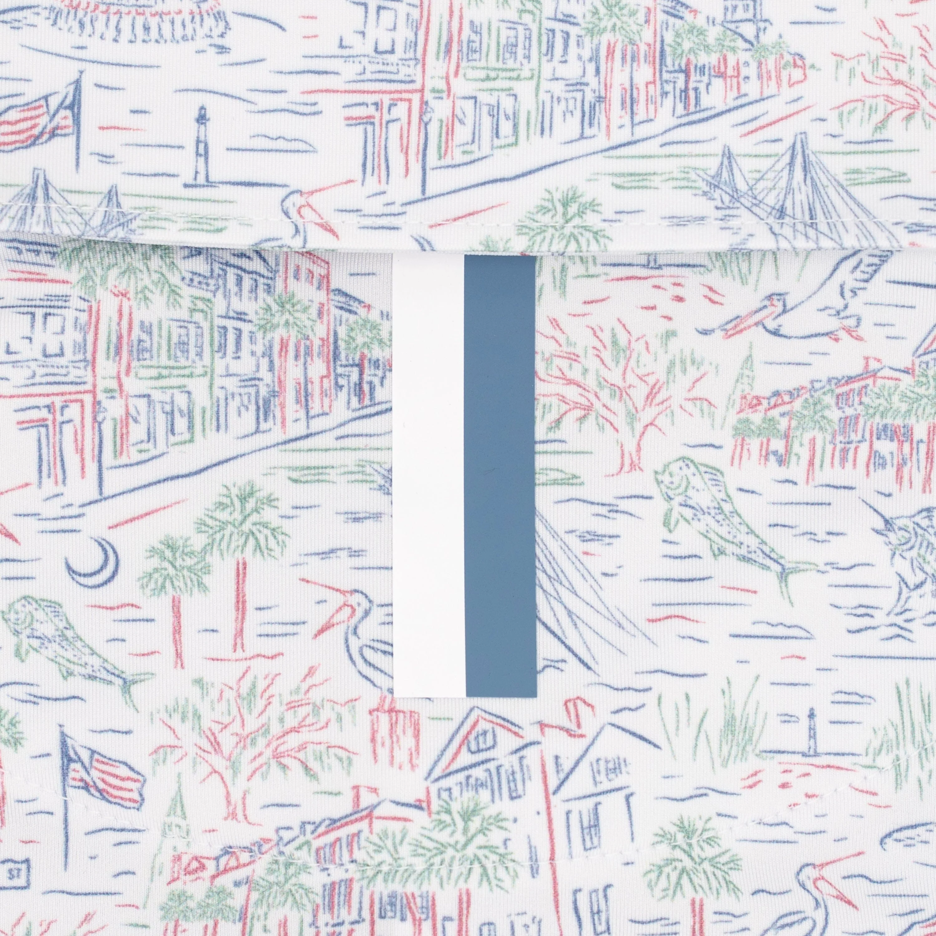 The Charleston | Performance Polo | The Charleston - White/Potomac Blue - Image 4
