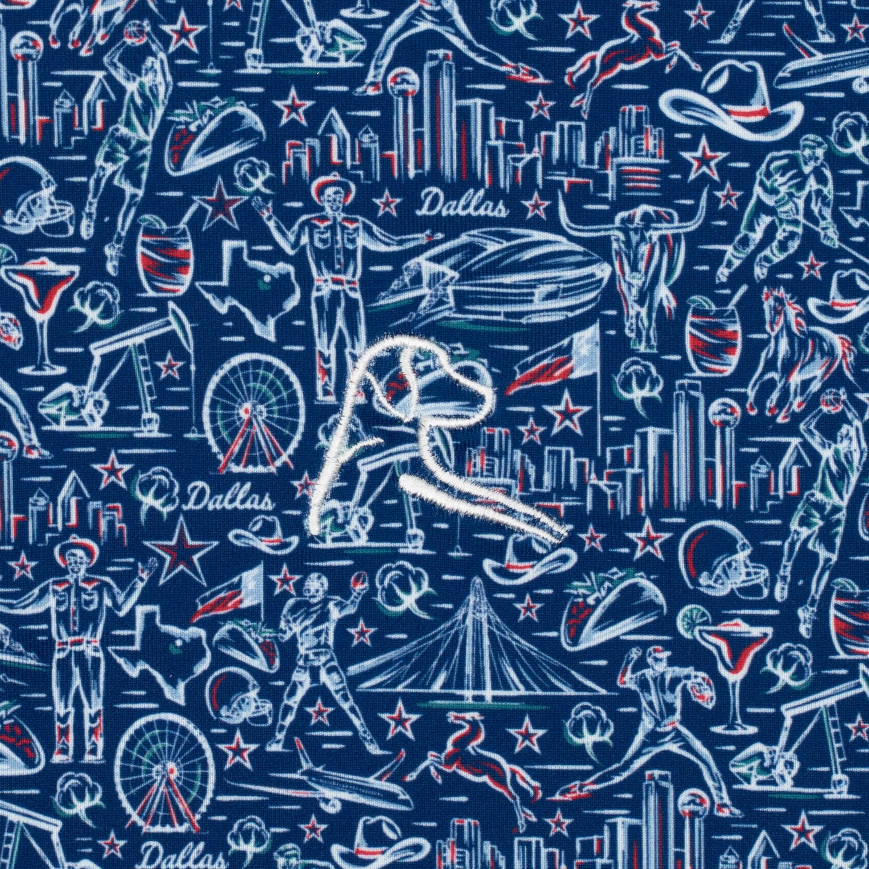 The DFW | Performance Polo | The DFW - Shoal Blue/White - TX - Image 3