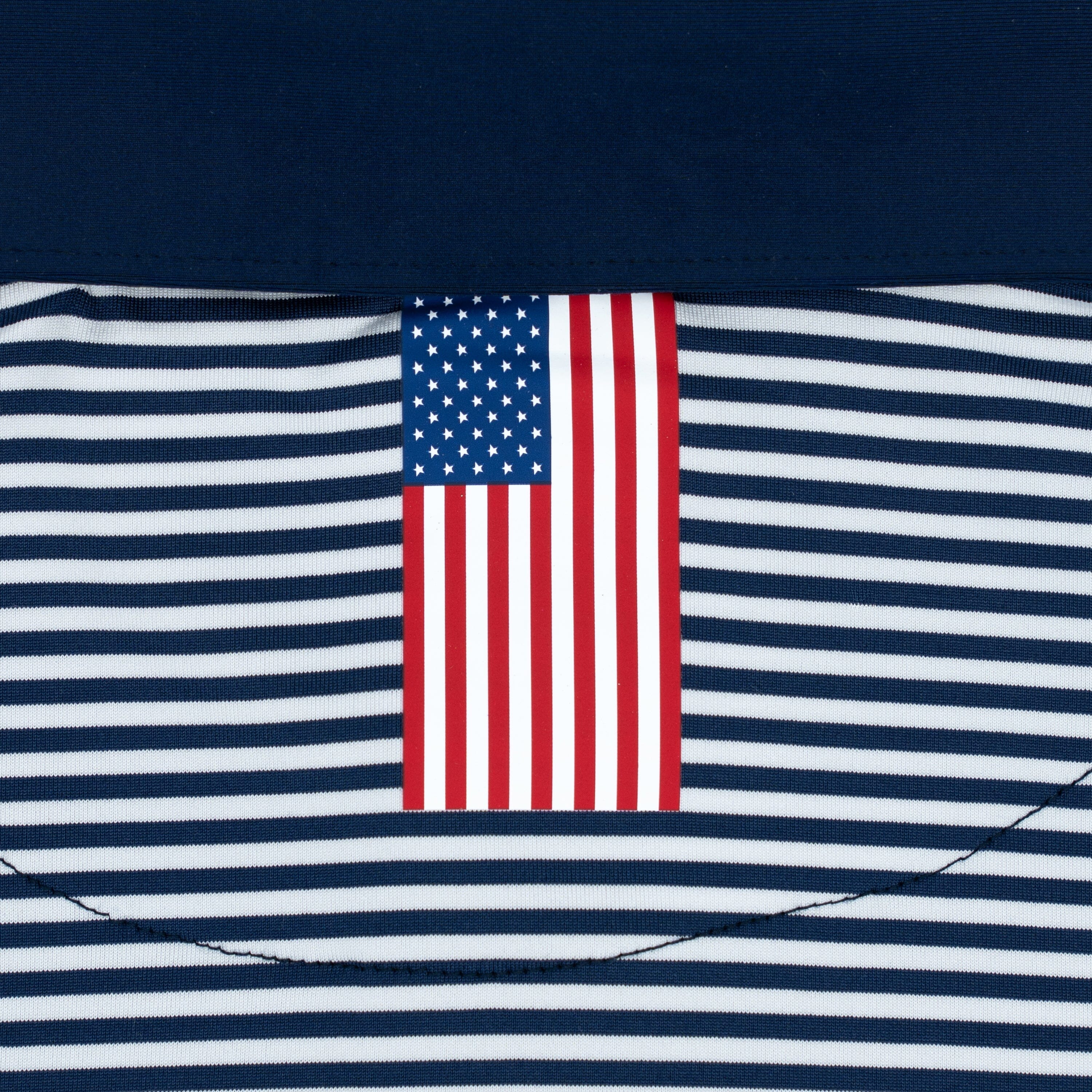 The Eagle Stripe | Performance Polo | The Eagle Stripe - Fleet Navy/White - Fleet Navy/USA - AM250 1 - Image 3