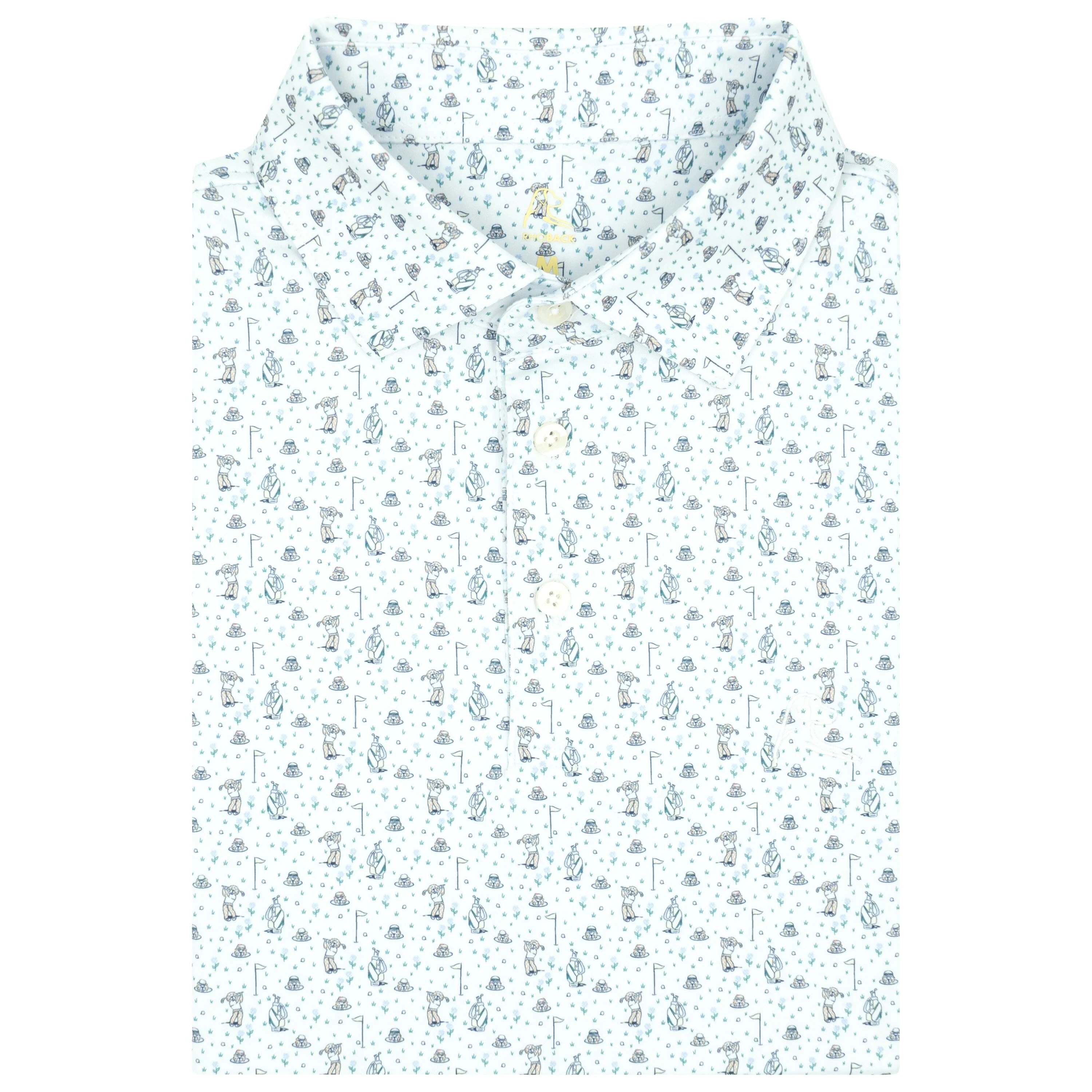 The Gopher | Performance Polo | The Gopher - White/Baby Blue