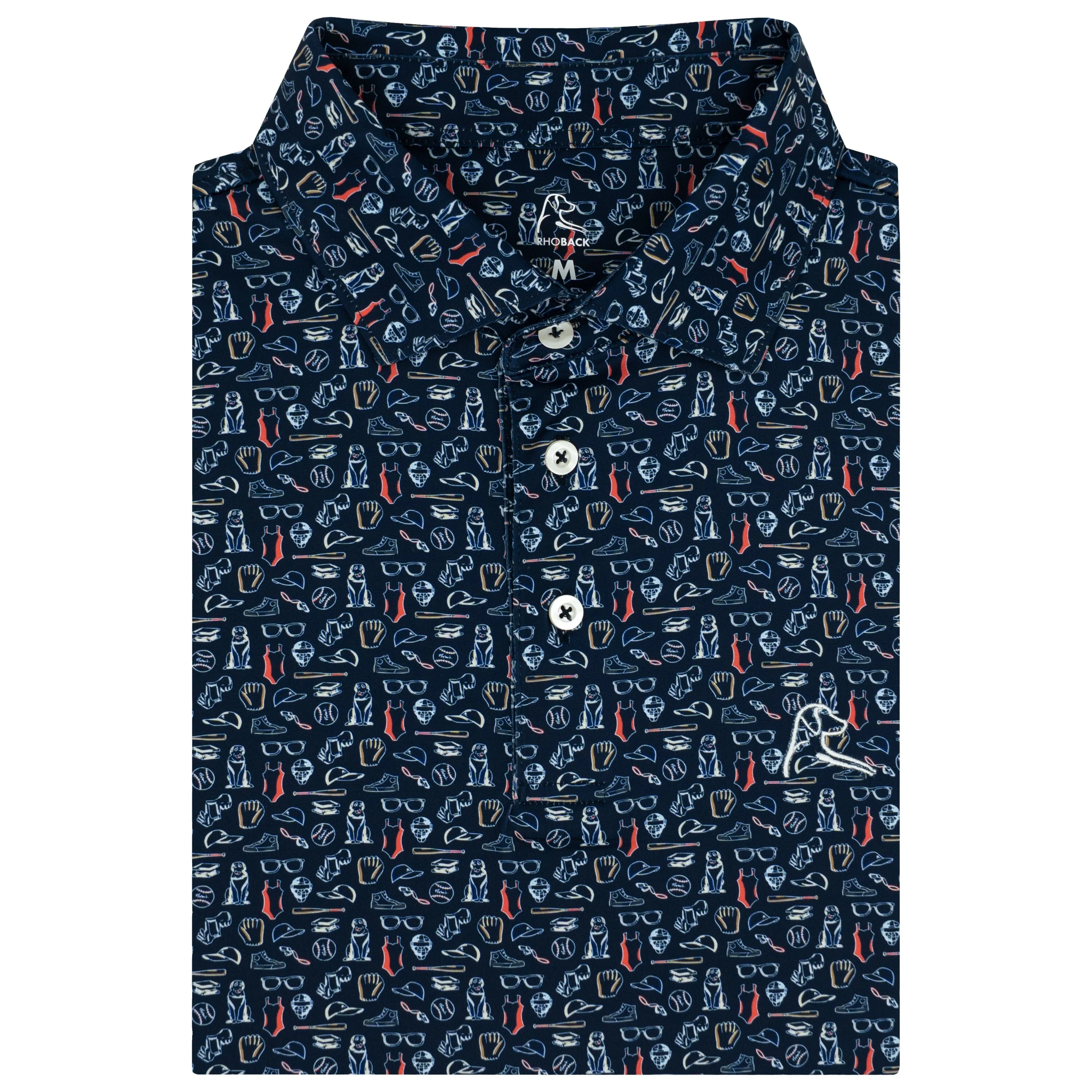 The Great Bambino | Performance Polo | The Great Bambino - Fleet Navy/Sorbet Red