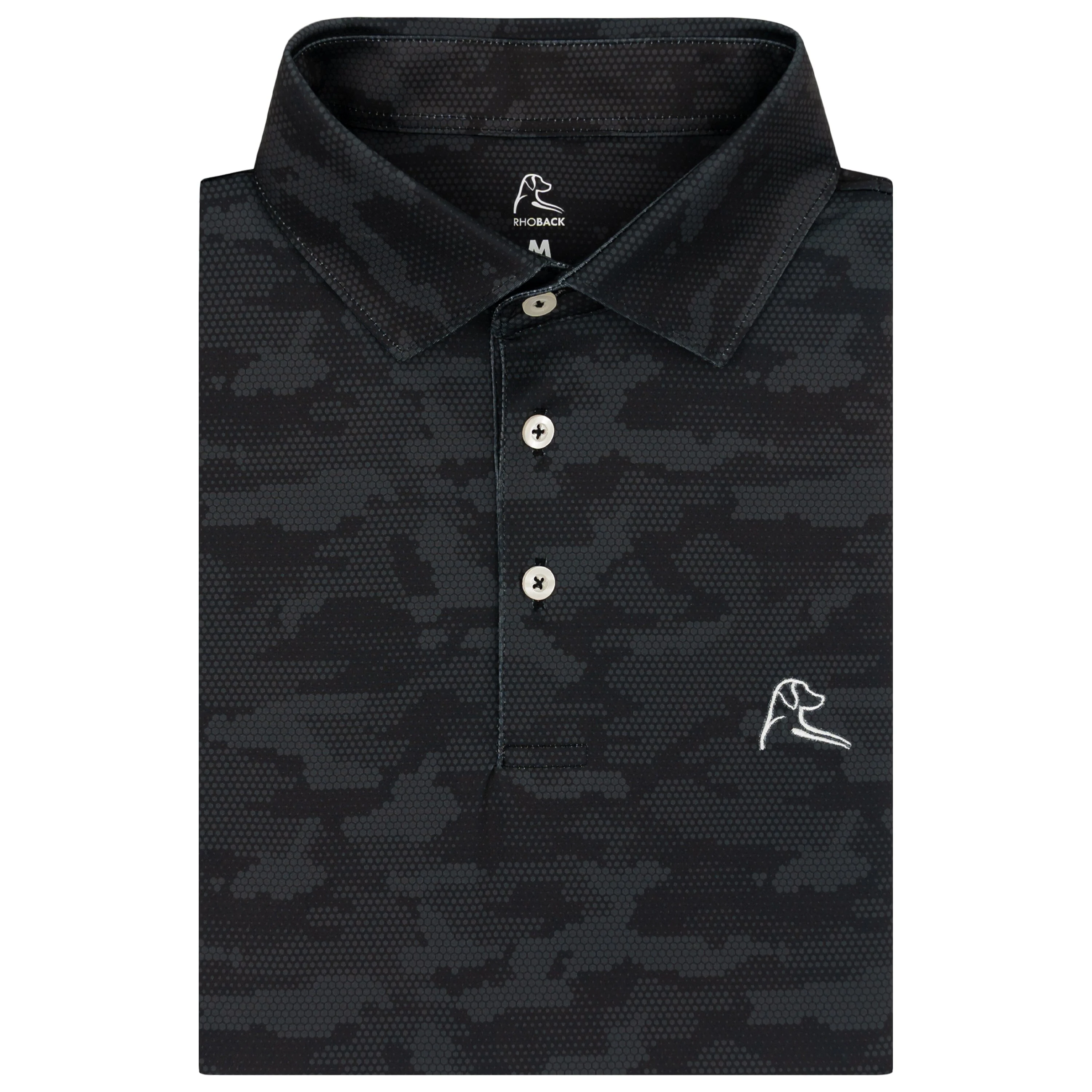 The Hex Camo | Performance Polo | The Hex Camo - Black