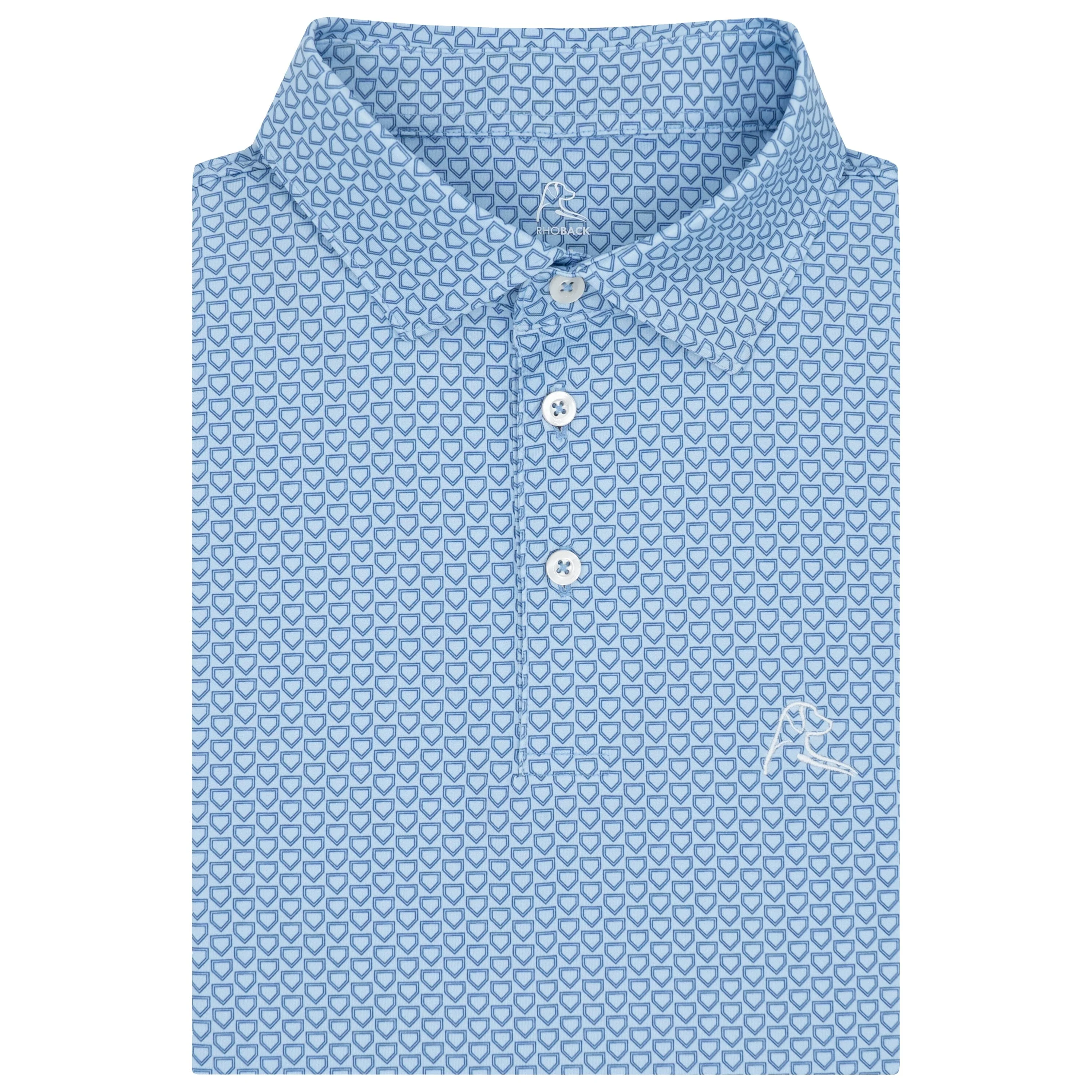The Home Plate | Performance Polo | The Home Plate - Baby Blue/Shoal Blue