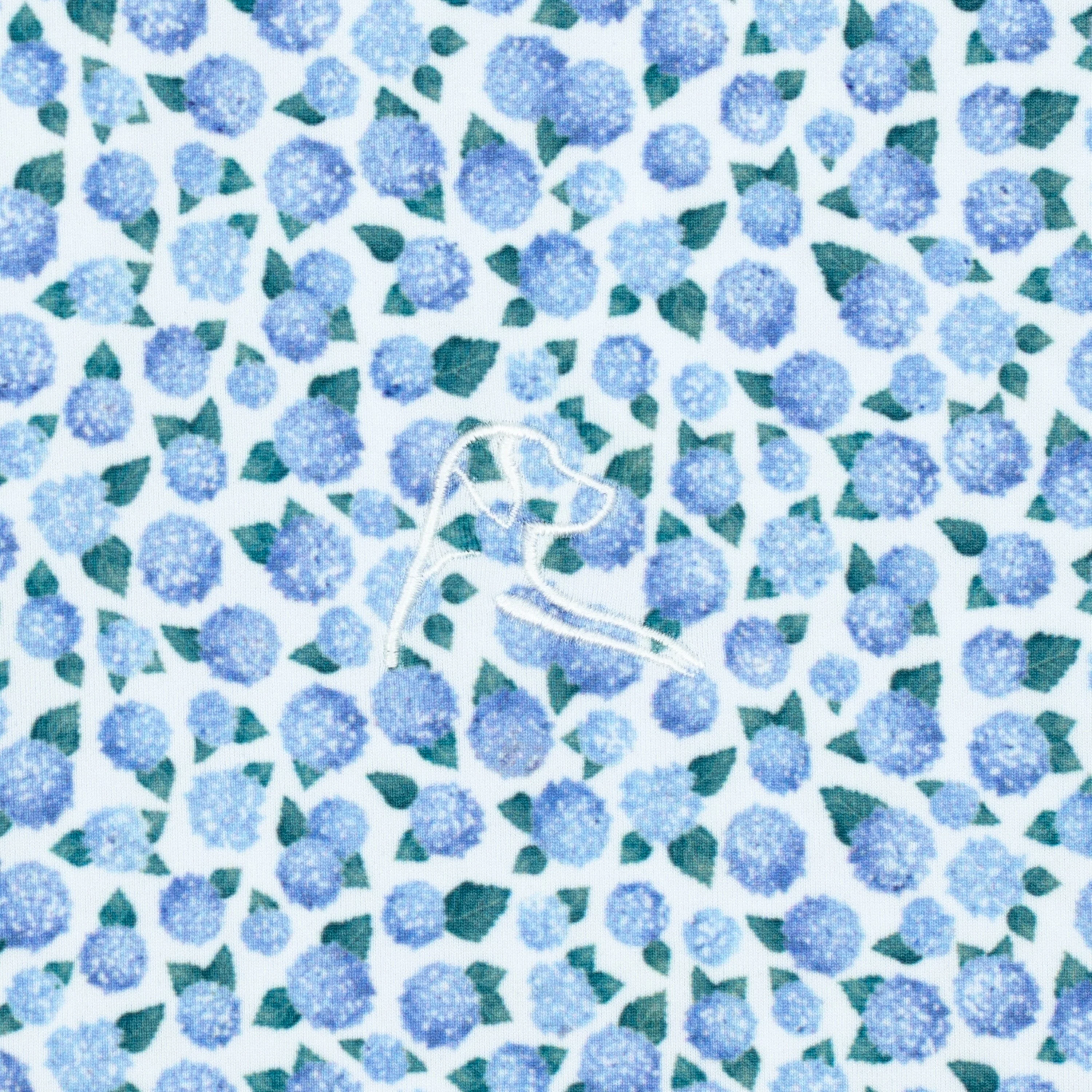 The Hydrangea Garden | Performance Polo | The Hydrangea Garden - White/Bunker Blue - Image 3