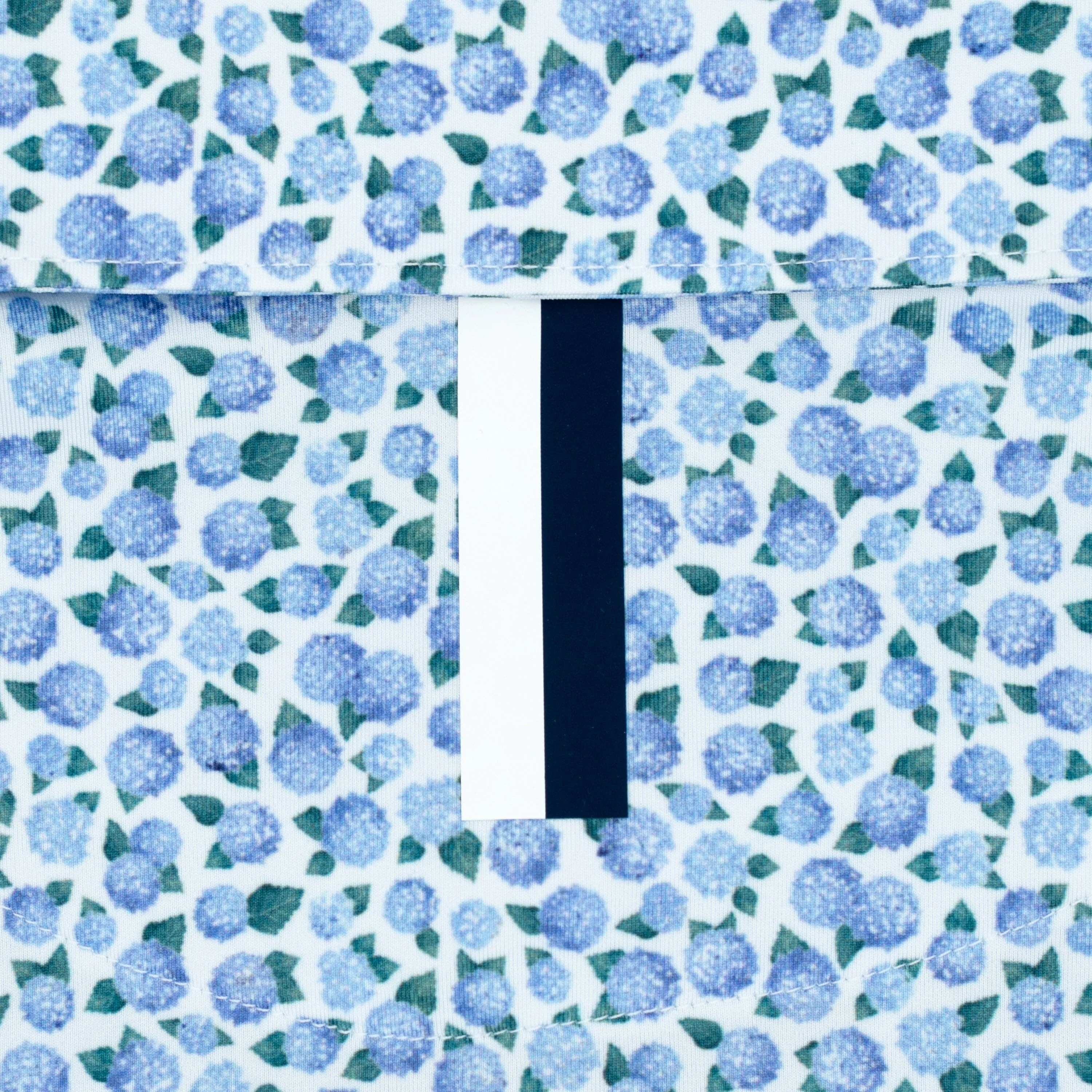 The Hydrangea Garden | Performance Polo | The Hydrangea Garden - White/Bunker Blue - Image 4