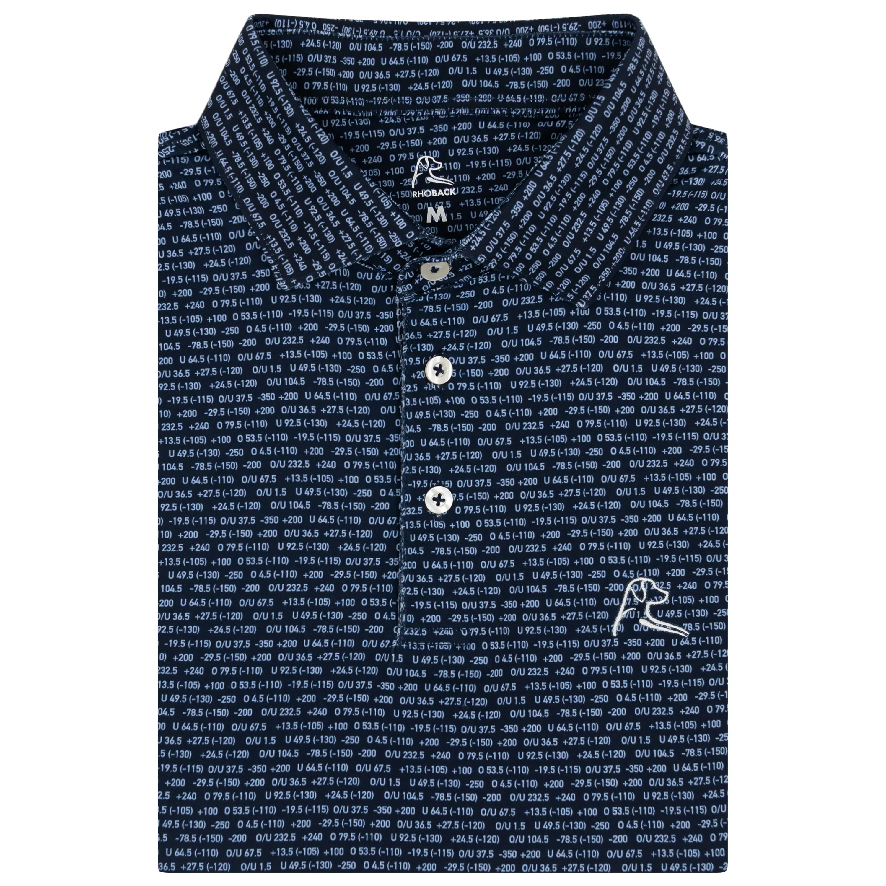 The Moneyline | Performance Polo | The Moneyline - Fleet Navy/Ice Pick Blue