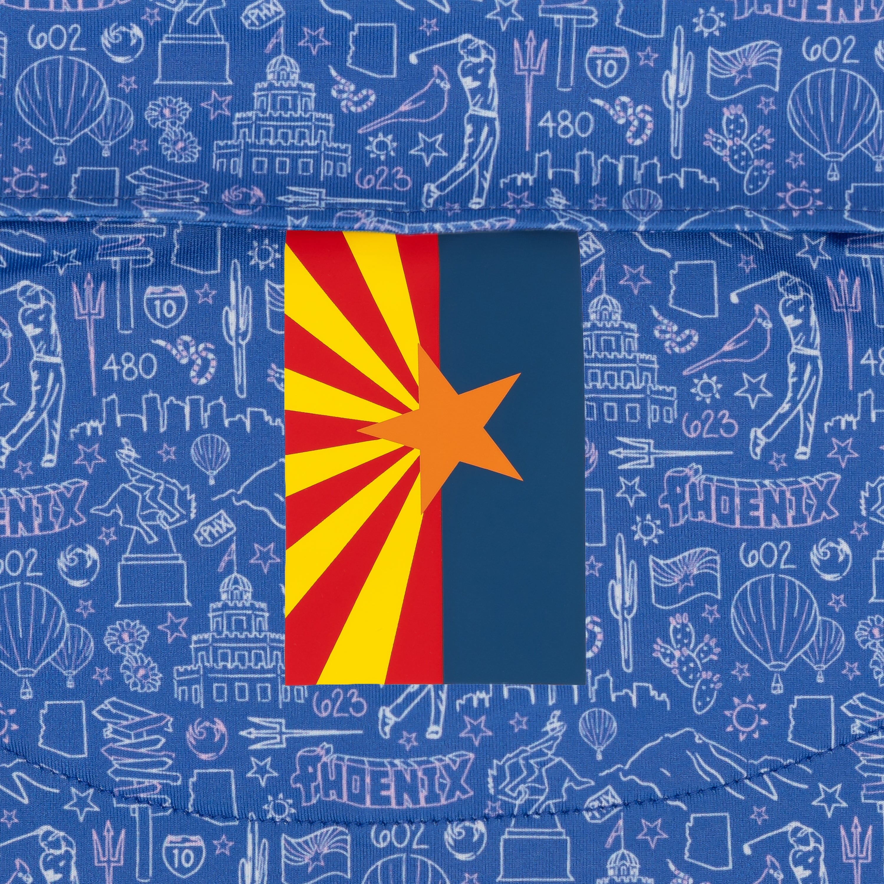 The PHX | Performance Polo | The PHX - Bunker Blue/White - AZ - Image 4