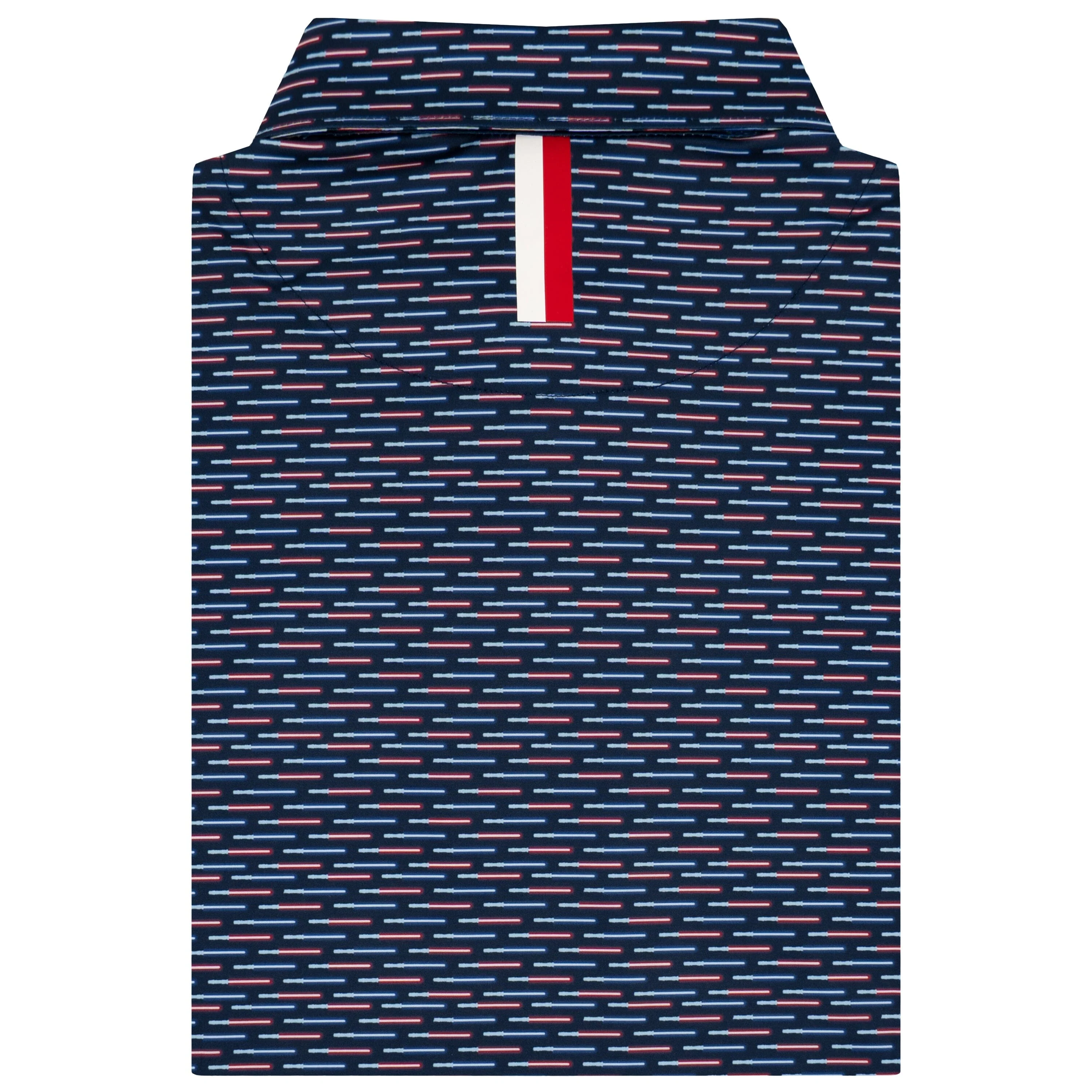 The Saber Stripe | Performance Polo | The Saber Stripe - Fleet Navy/Classic Red - Image 2