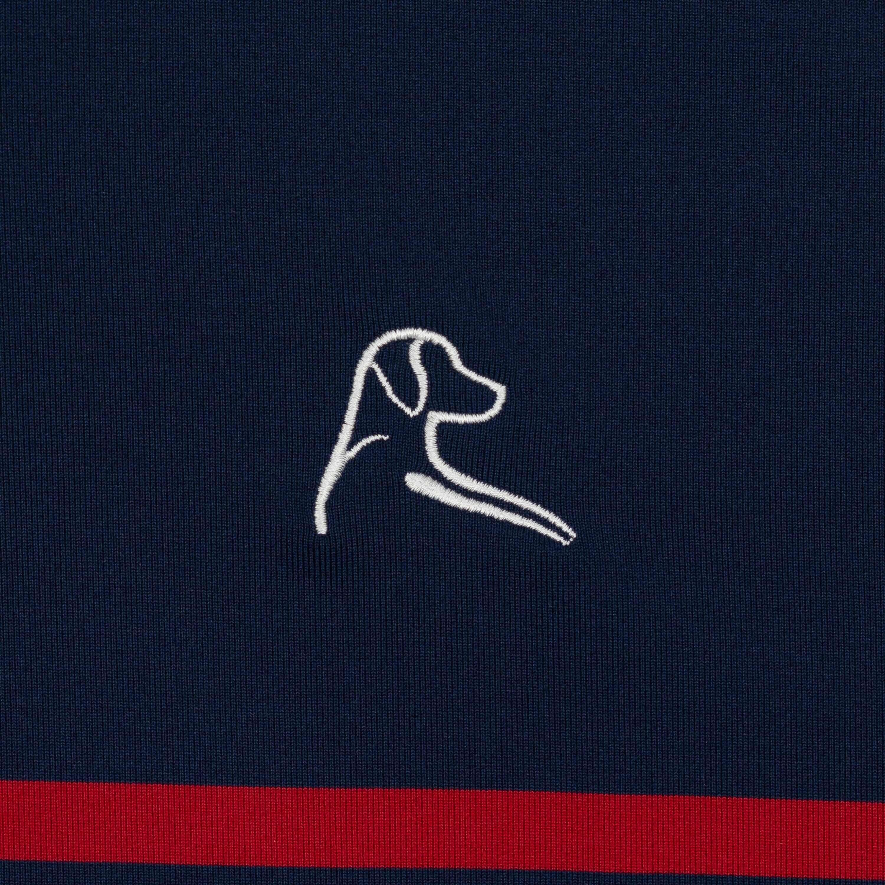 The Storm Stripe | Performance Polo | The Storm Stripe - Fleet Navy/White/Cardinal Red - Image 3