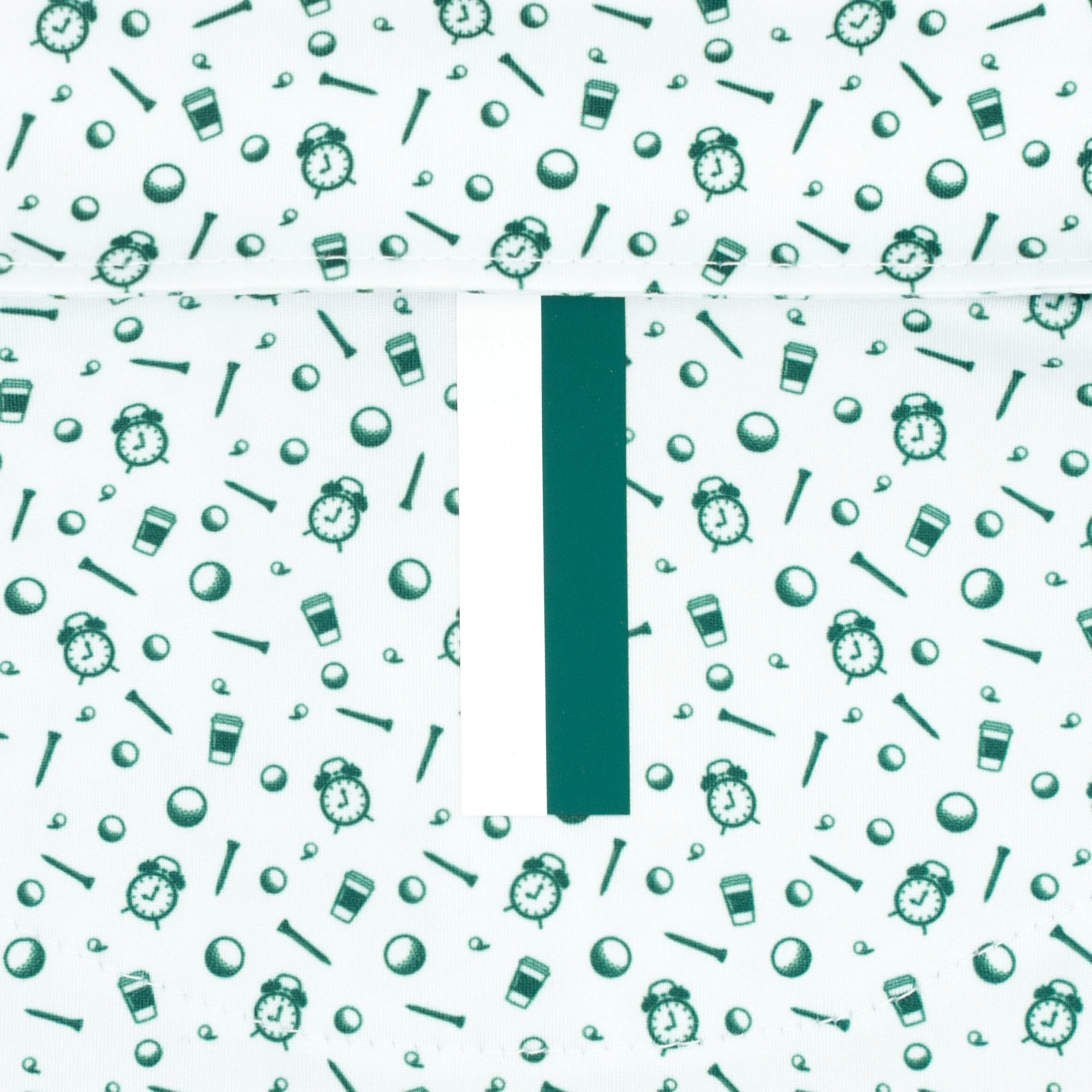 The Tee Time | Performance Polo | The Tee Time - White/Fairway Green - Image 3