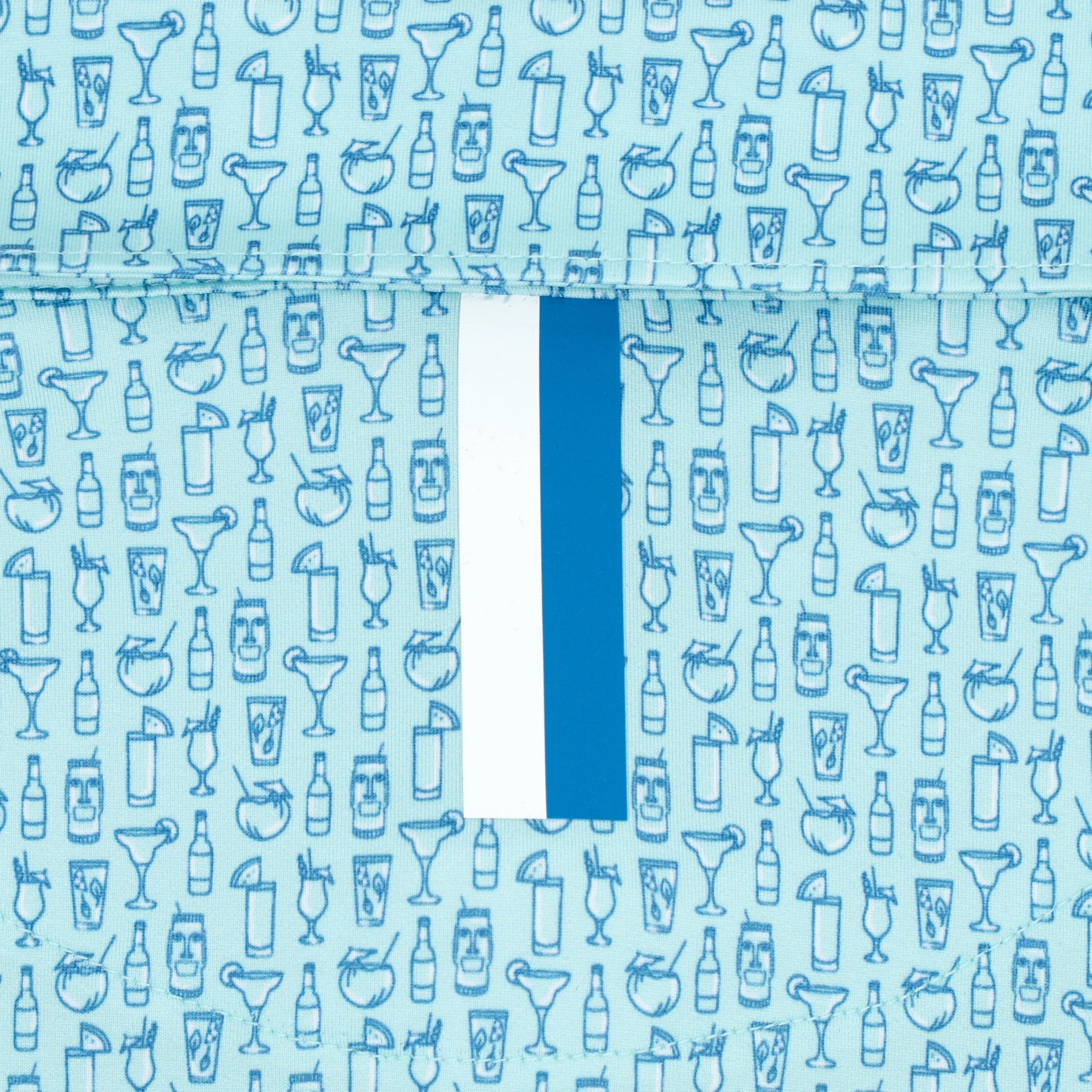 The Tiki Time | Performance Polo | The Tiki Time - Aqua/Birdie Blue - Image 4