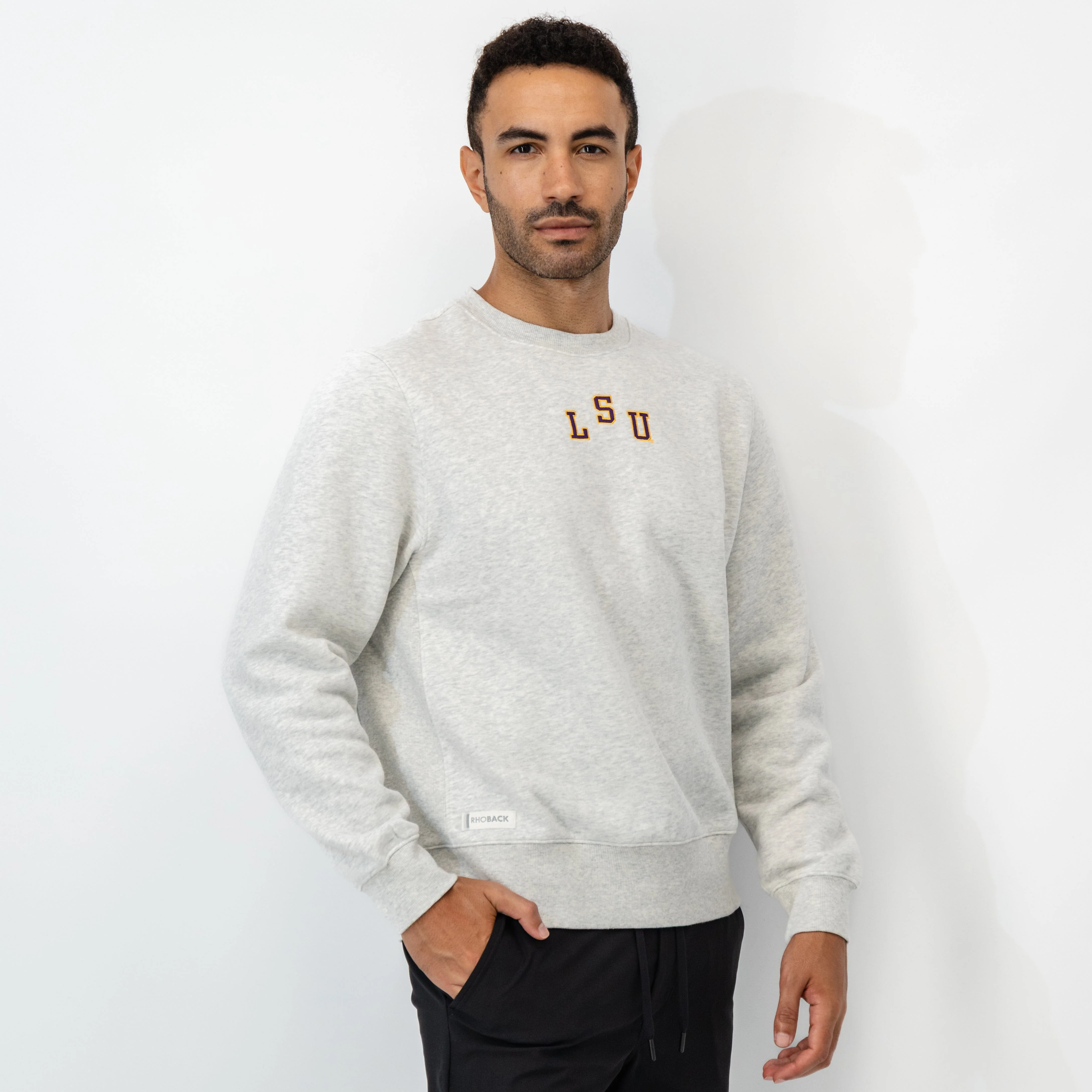 Ready Collegiate Crewneck - LSU | Heather - Ivory - LSU - 1 - Image 3
