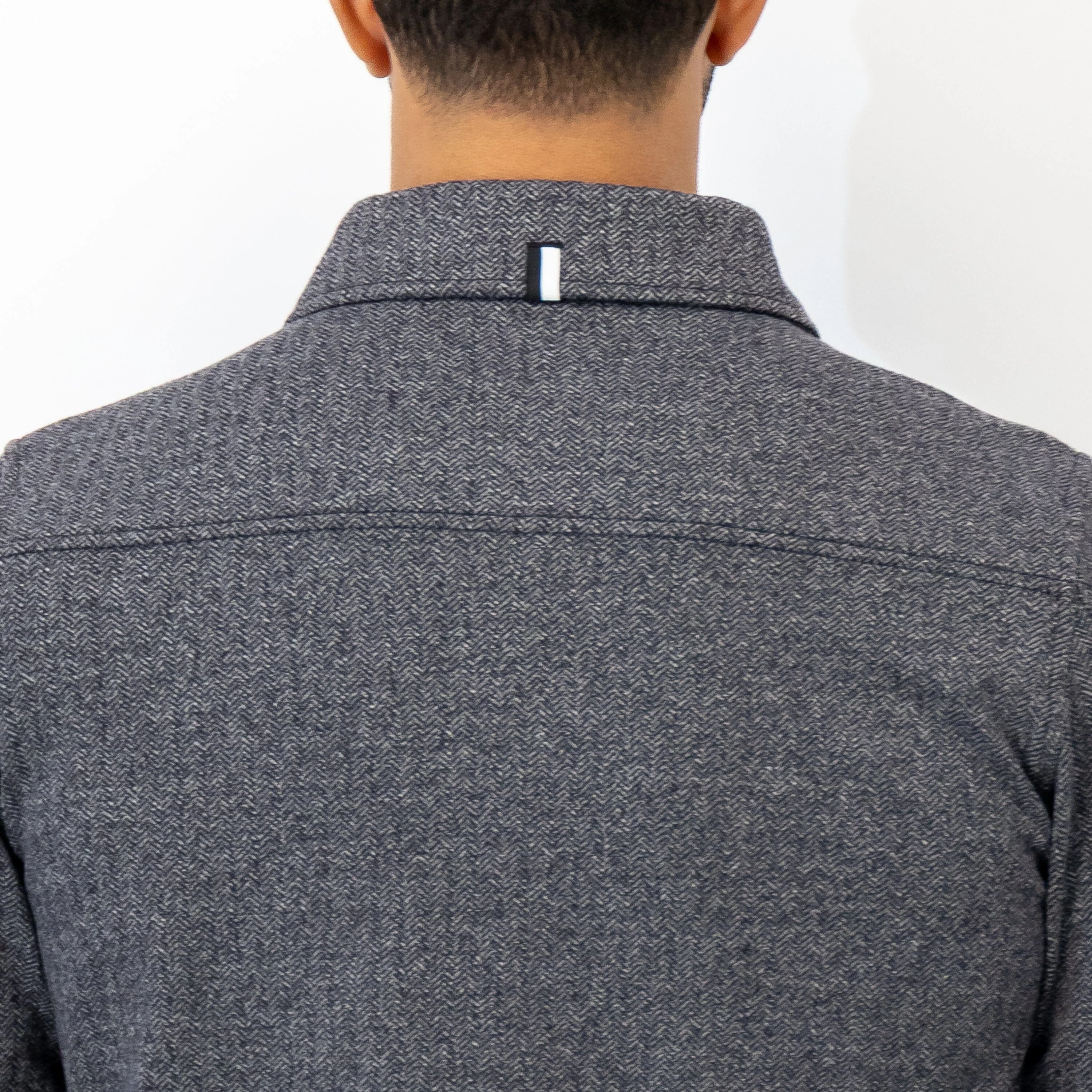 Sheffield Shirt | The Herringbone Jacquard - Black/White - Image 3