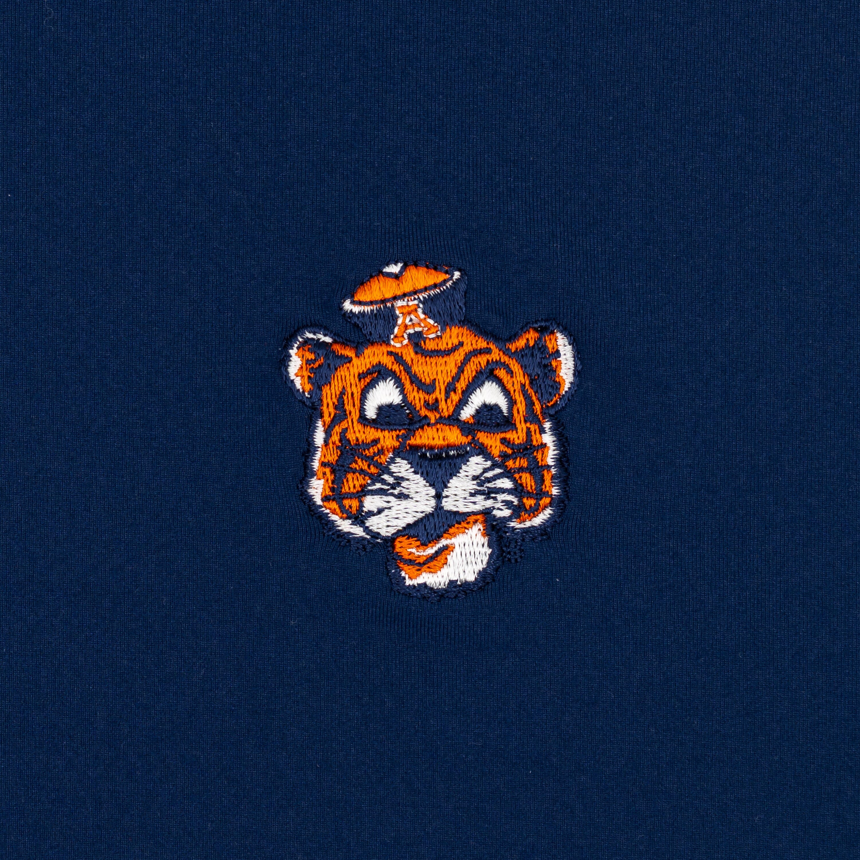 Solid Collegiate Q-Zip - Auburn | Solid - Dock Blue - Auburn - 3 - Image 3