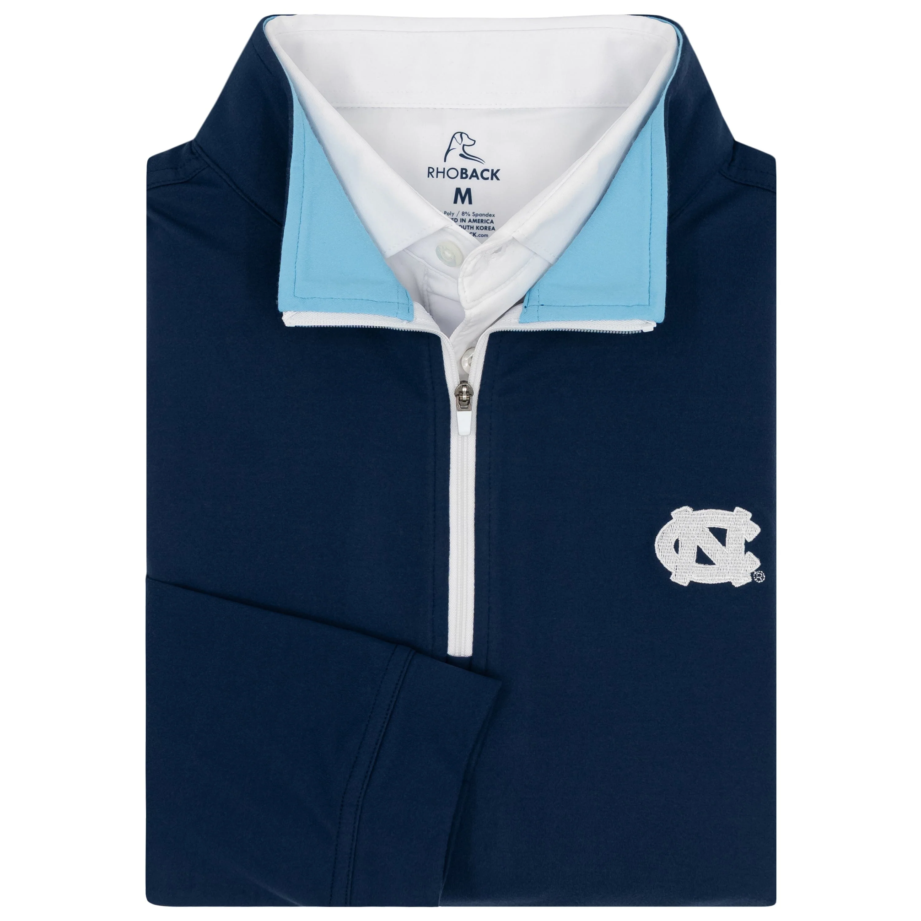 Solid Collegiate Q-Zip - UNC | Solid - Admiral Navy - UNC - 1