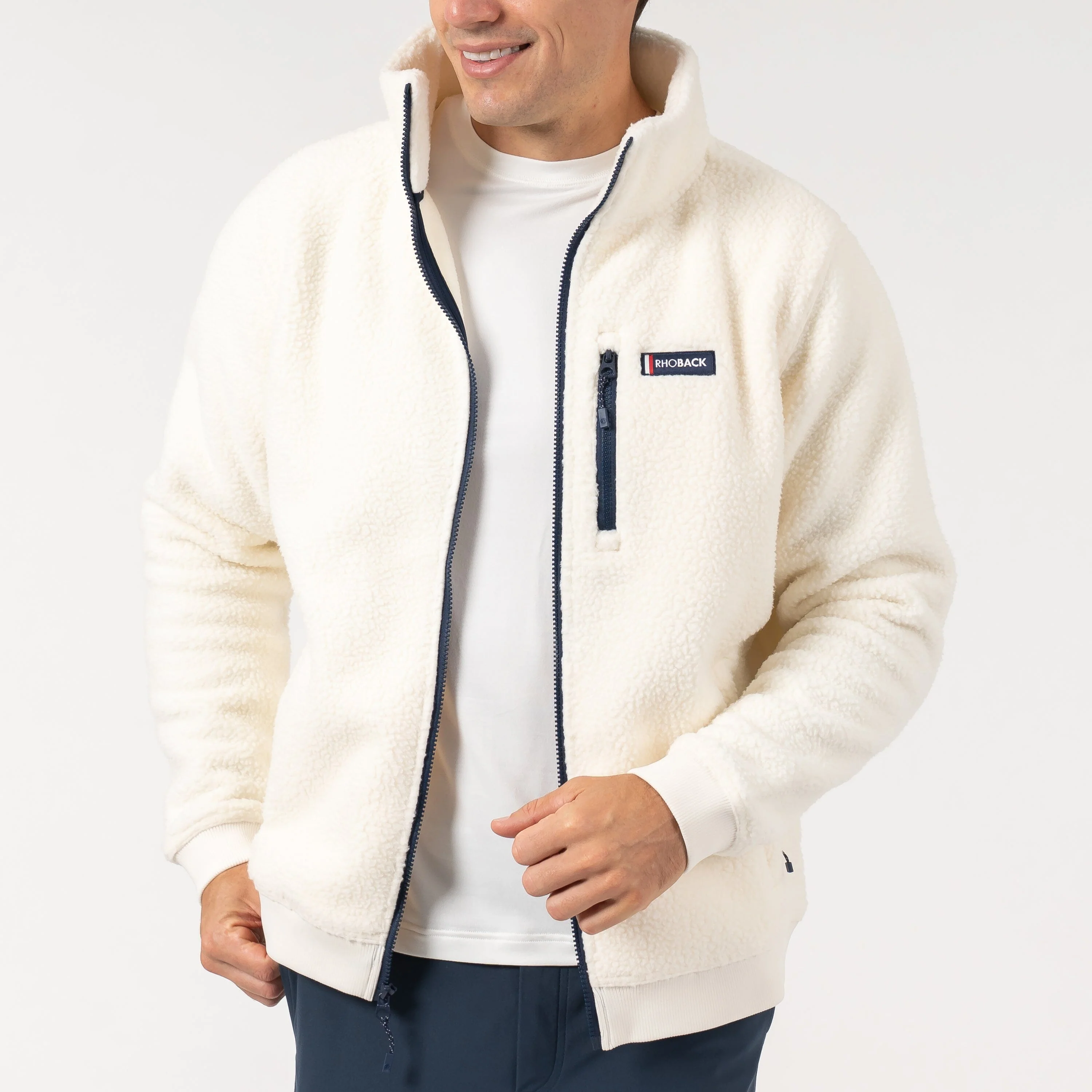 Summit Fleece Full-Zip | Solid - Ivory - Image 2