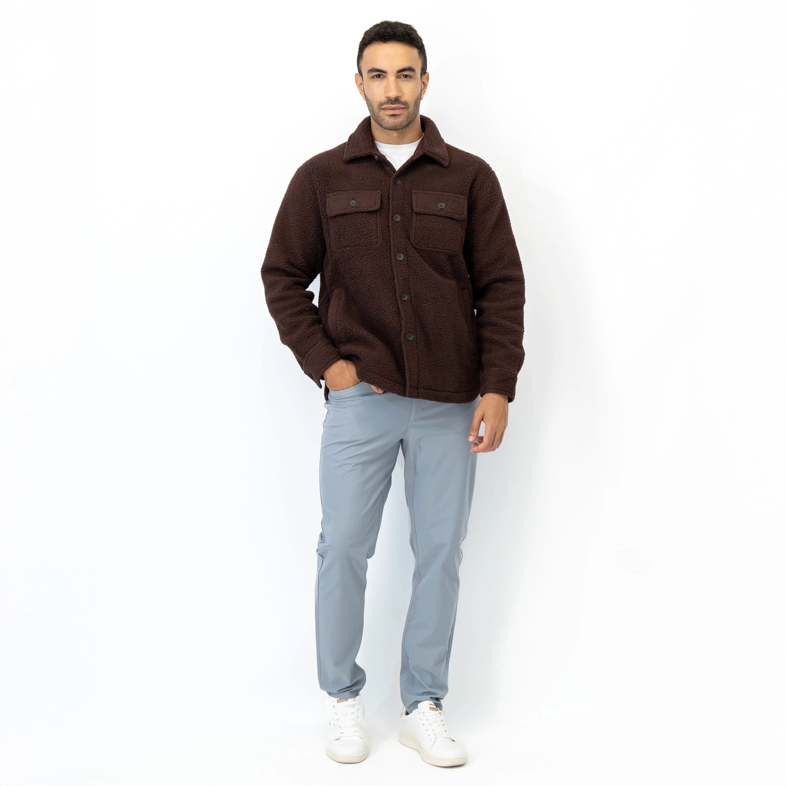 Summit Fleece Shirt Jacket | Solid - Cocoa - Image 6