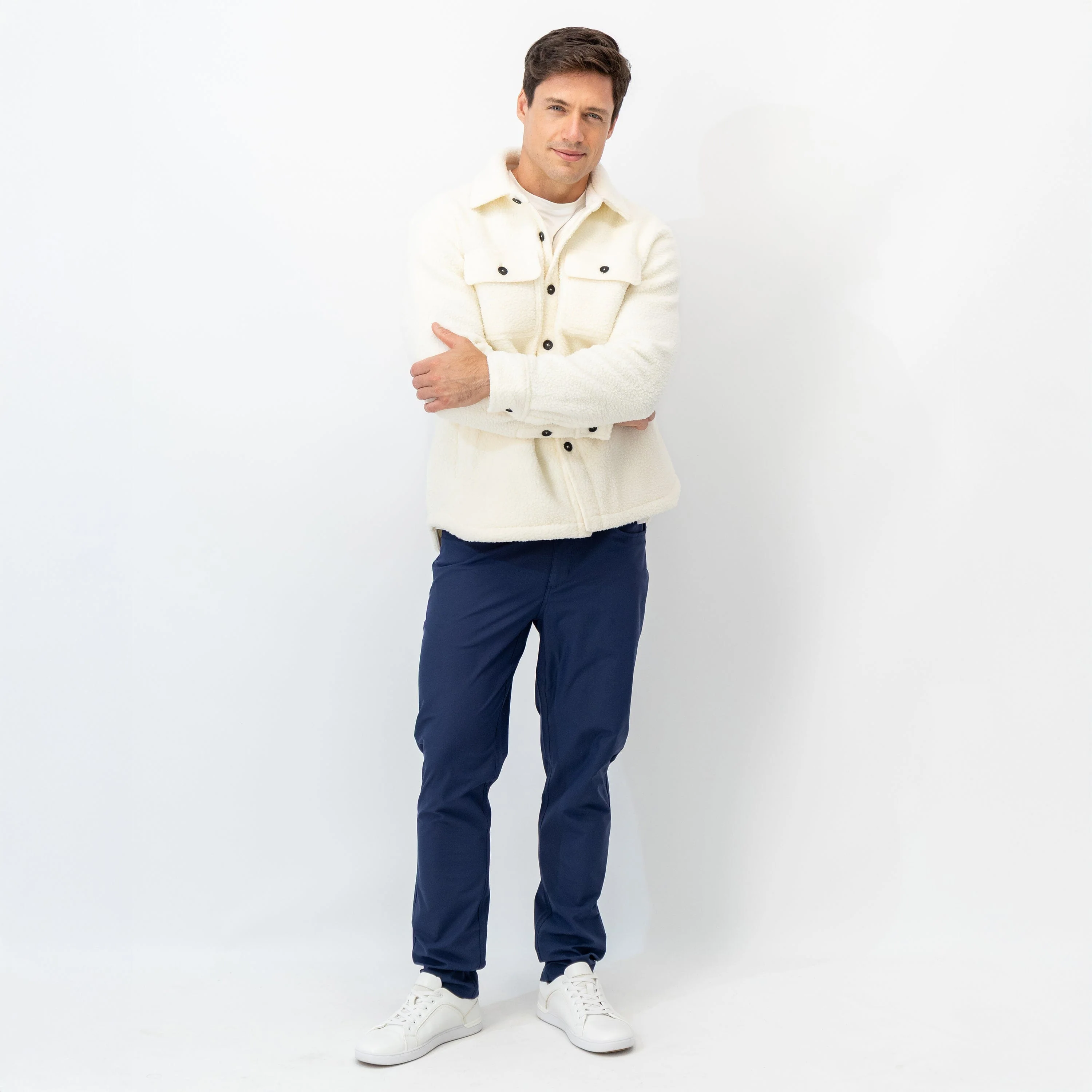 Summit Fleece Shirt Jacket | Solid - Ivory - Image 6