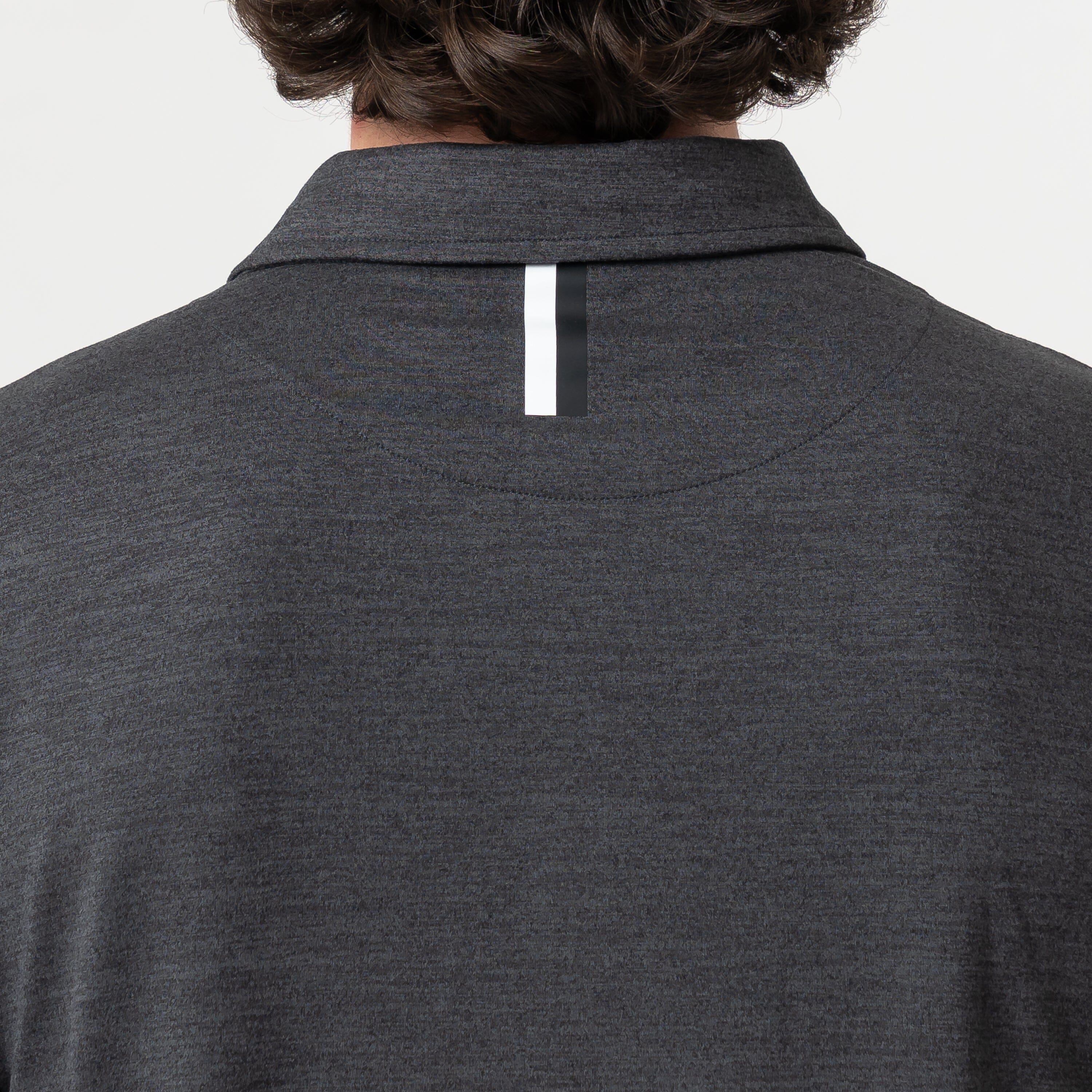 Tailwind Performance Polo | Heather - Charcoal Grey/Ash Grey - Image 3