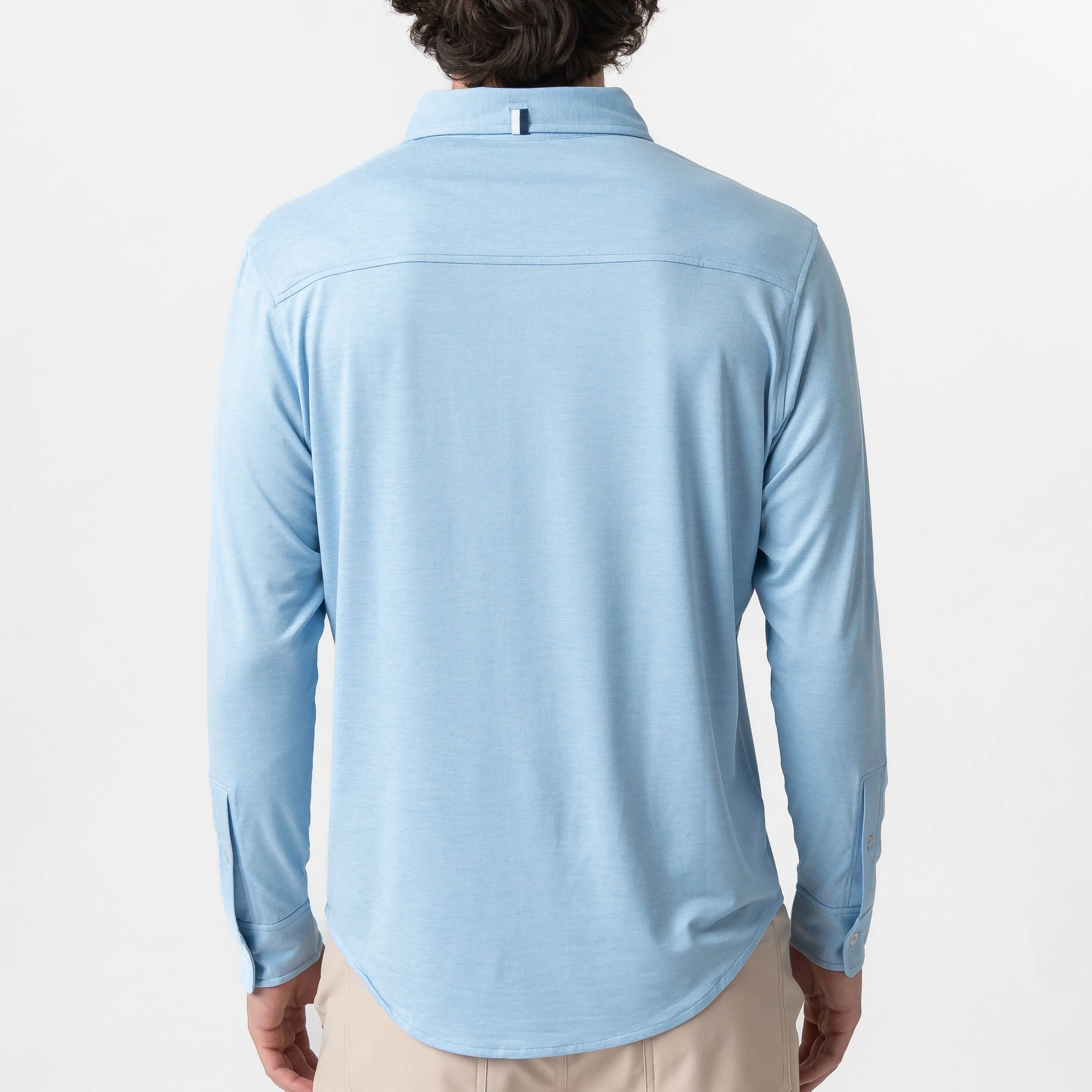 Tailwind Performance Sport Shirt | Heather - Baby Blue/Baby Blue - Image 3