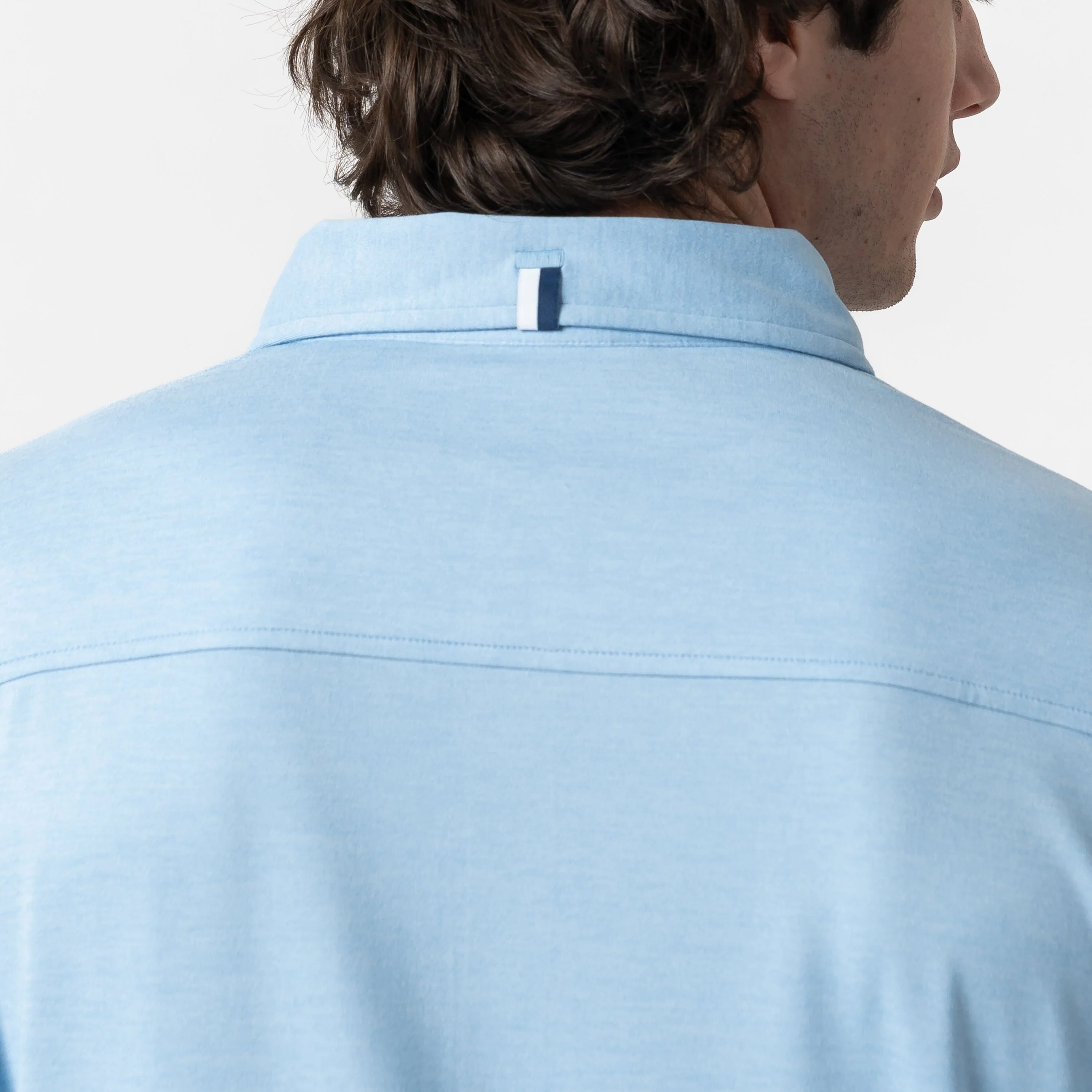 Tailwind Performance Sport Shirt | Heather - Baby Blue/Baby Blue - Image 4