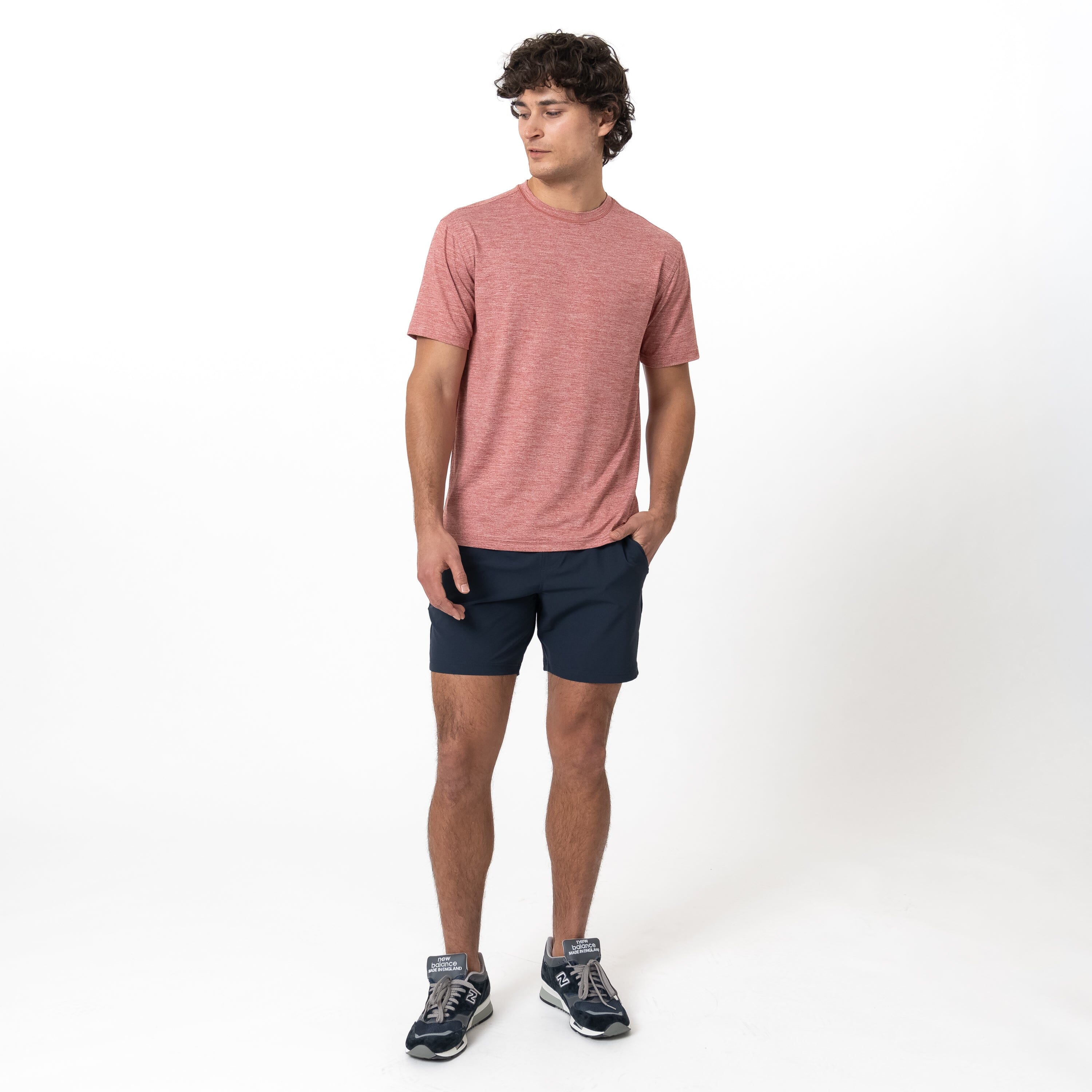 Tailwind Performance Tee | Heather - Rouge Red/White - Image 6