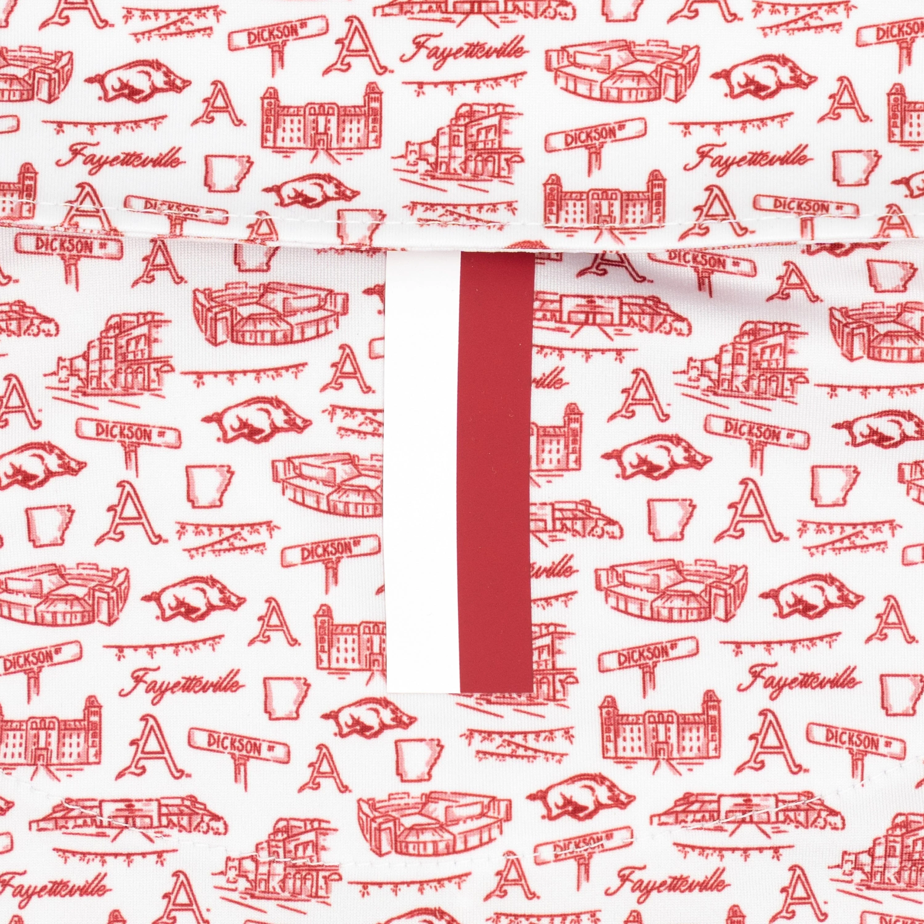 The Arkansas College Town | Collegiate Polo | The Arkansas College Town - White/Carmine Red - Image 4