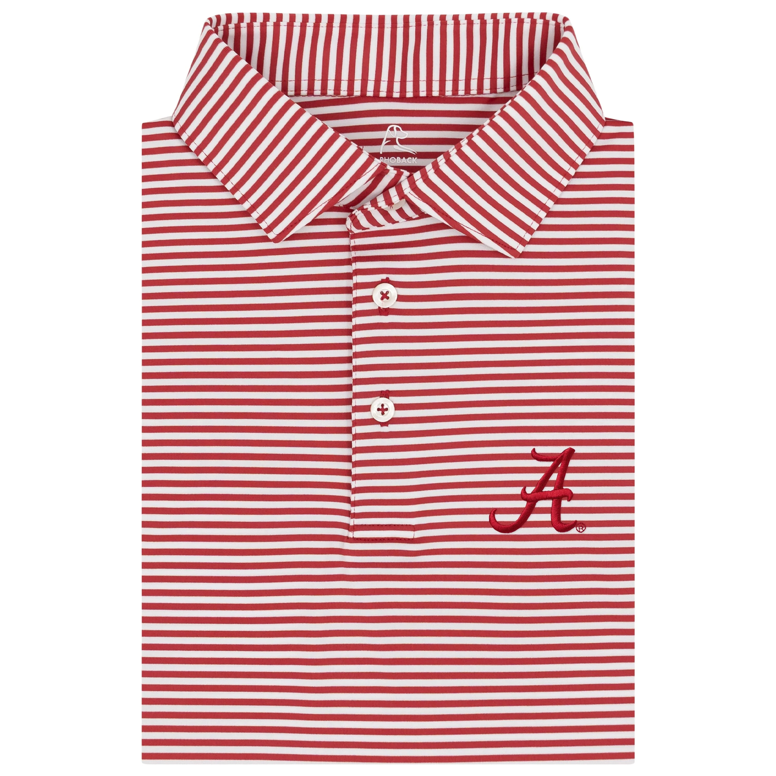 The Birdie Stripe - Alabama | Collegiate Polo | The Birdie Stripe - Carmine Red/White - Alabama - 1