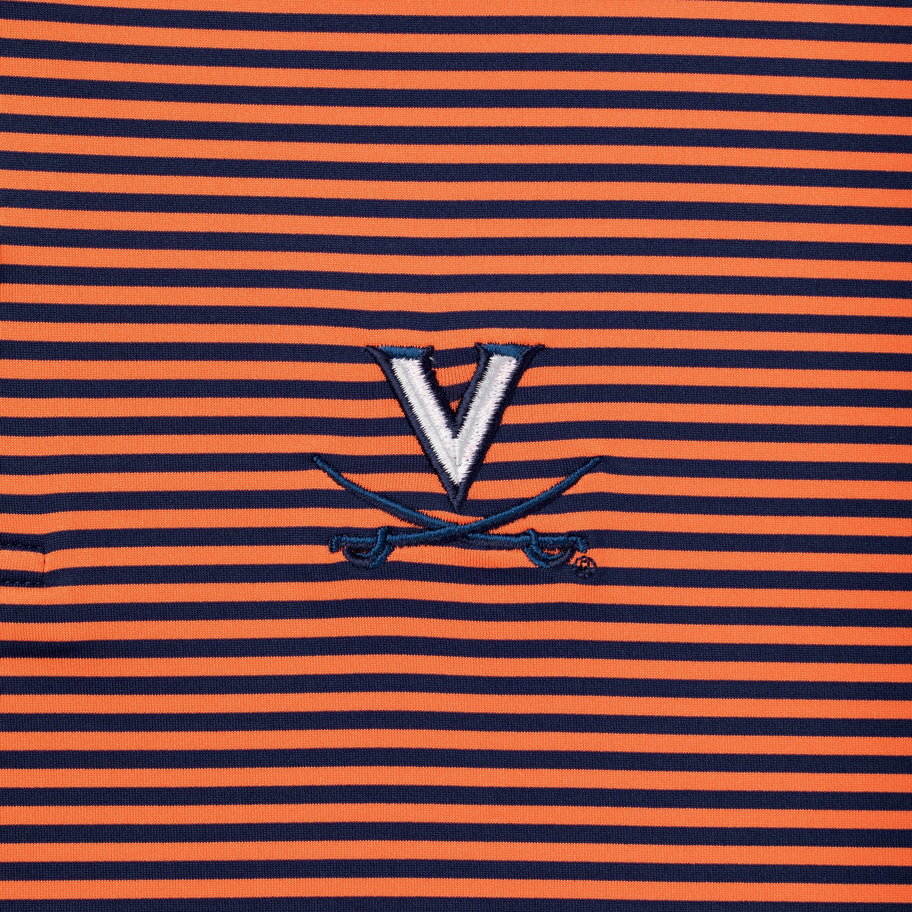 The Birdie Stripe - UVA | Collegiate Polo | The Birdie Stripe - Blaze Orange/Fleet Navy - UVA - 1 - Image 3