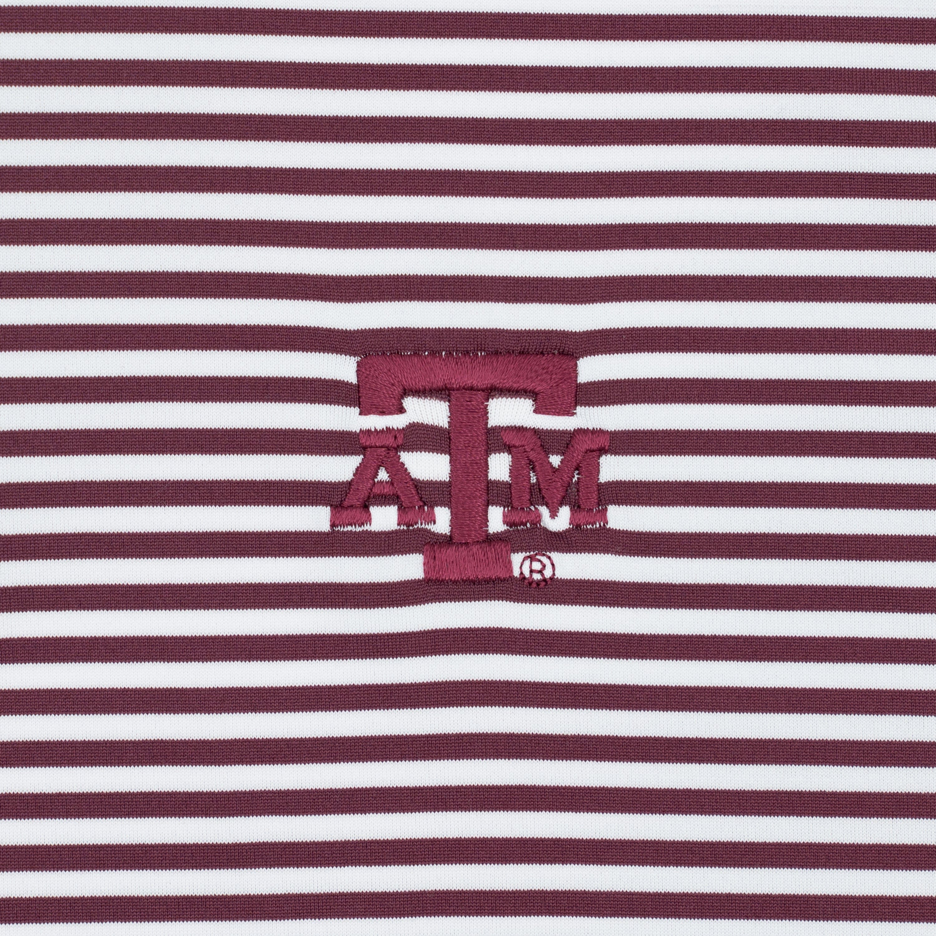 The Birdie Stripe - Texas A&M | Collegiate Polo | The Birdie Stripe - Burgundy/White - Texas A&M - 1 - Image 3