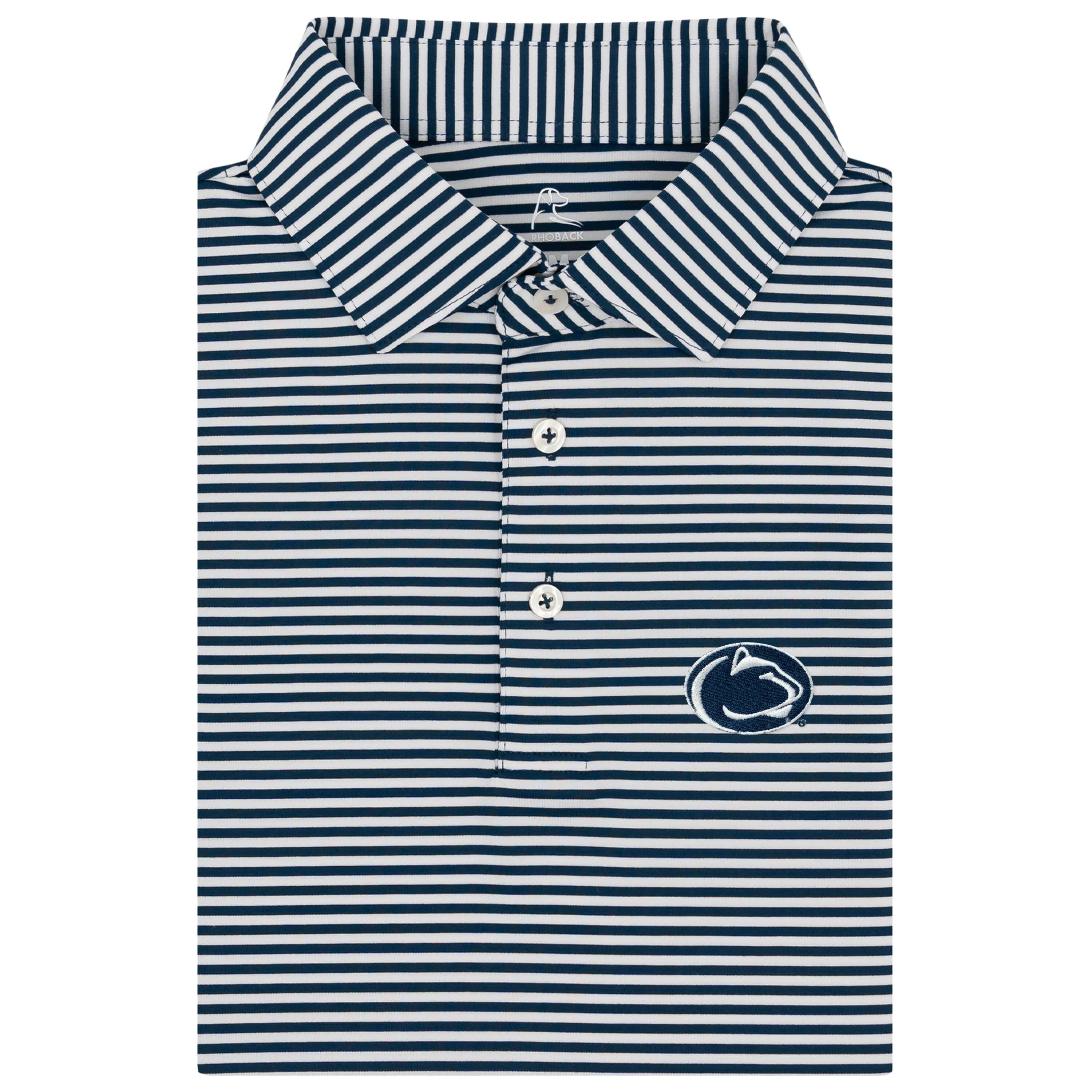 The Birdie Stripe - Penn State | Collegiate Polo | The Birdie Stripe - Fleet Navy/White - Penn State - 1
