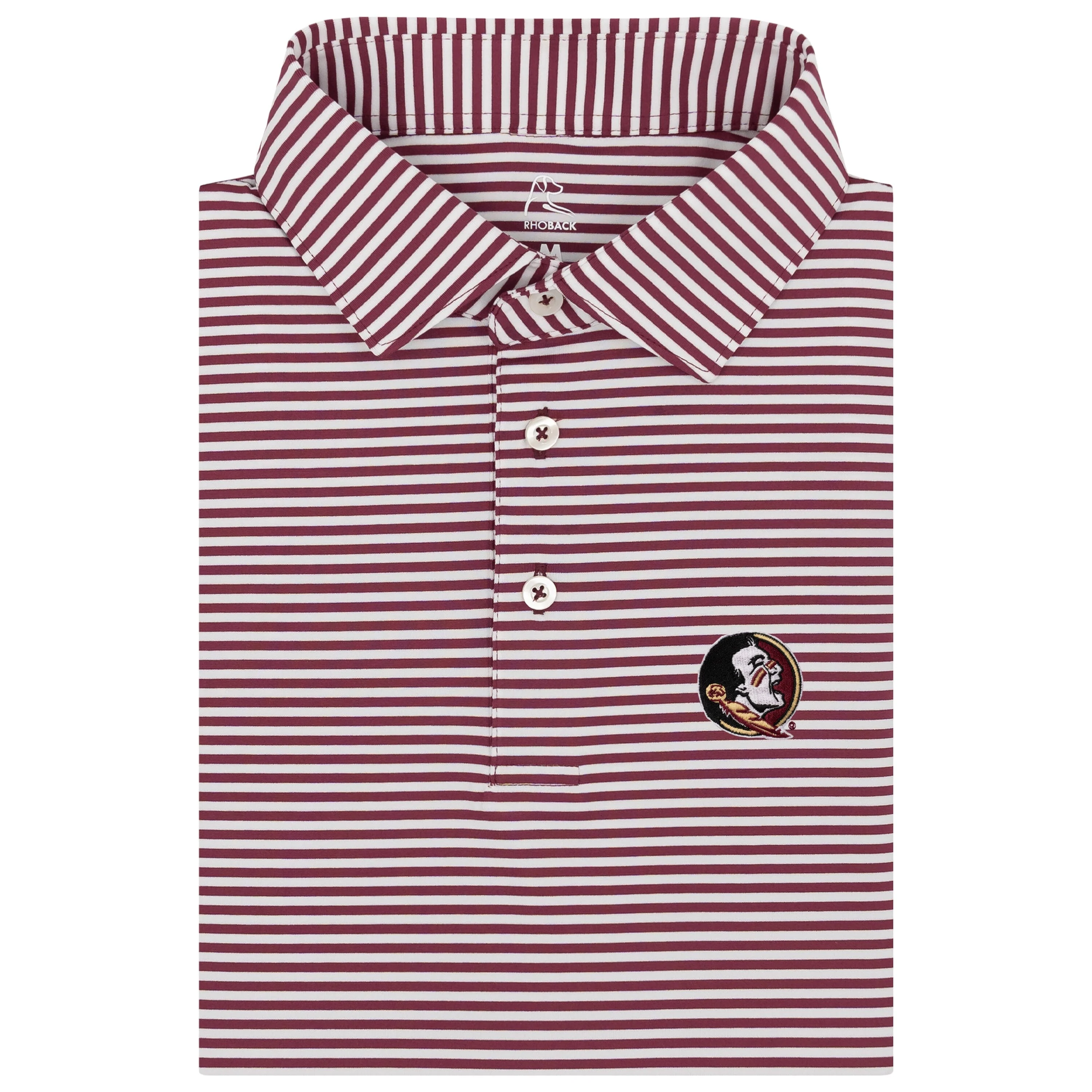 The Birdie Stripe - Florida State | Collegiate Polo | The Birdie Stripe - Maroon/White - Florida State - 1