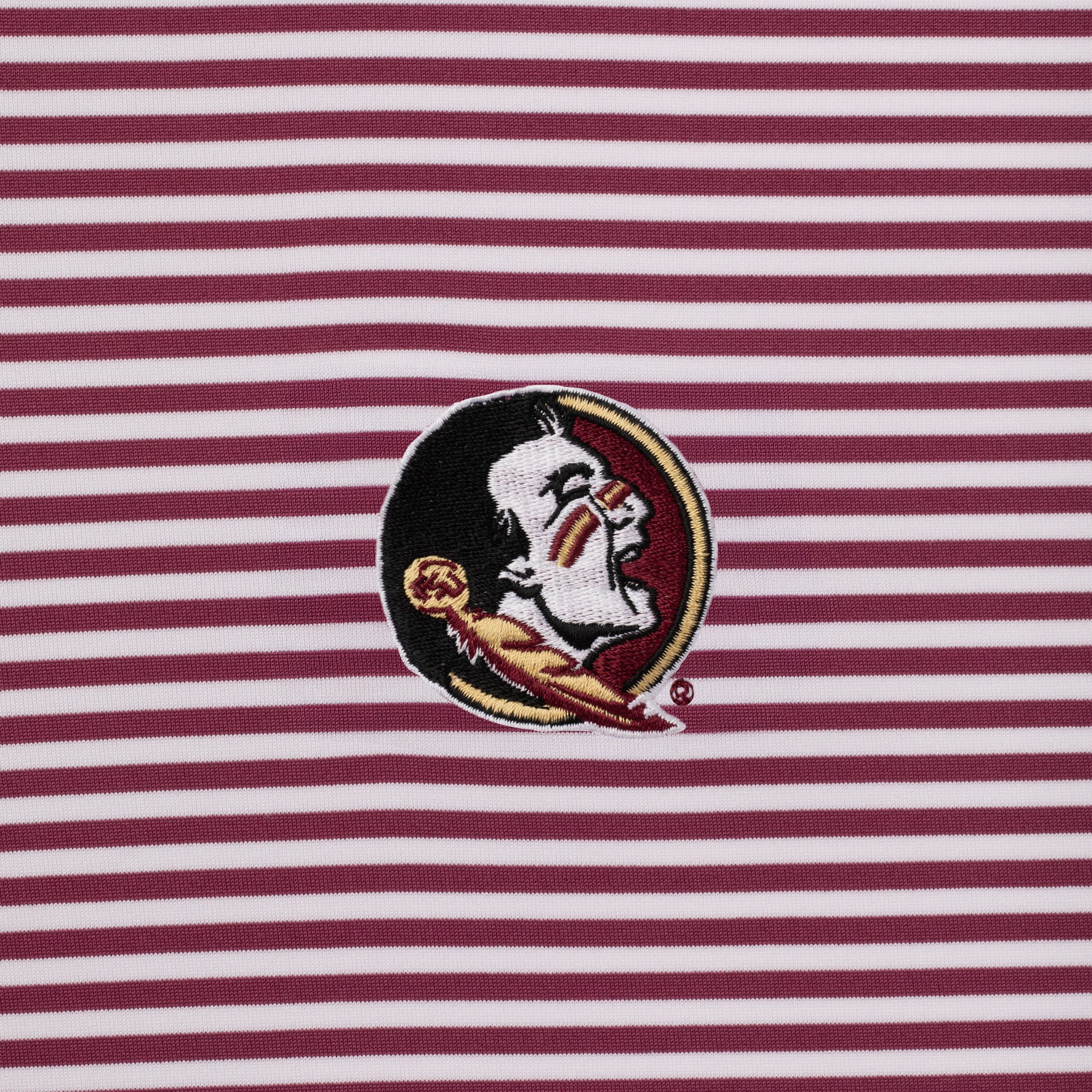 The Birdie Stripe - Florida State | Collegiate Polo | The Birdie Stripe - Maroon/White - Florida State - 1 - Image 3