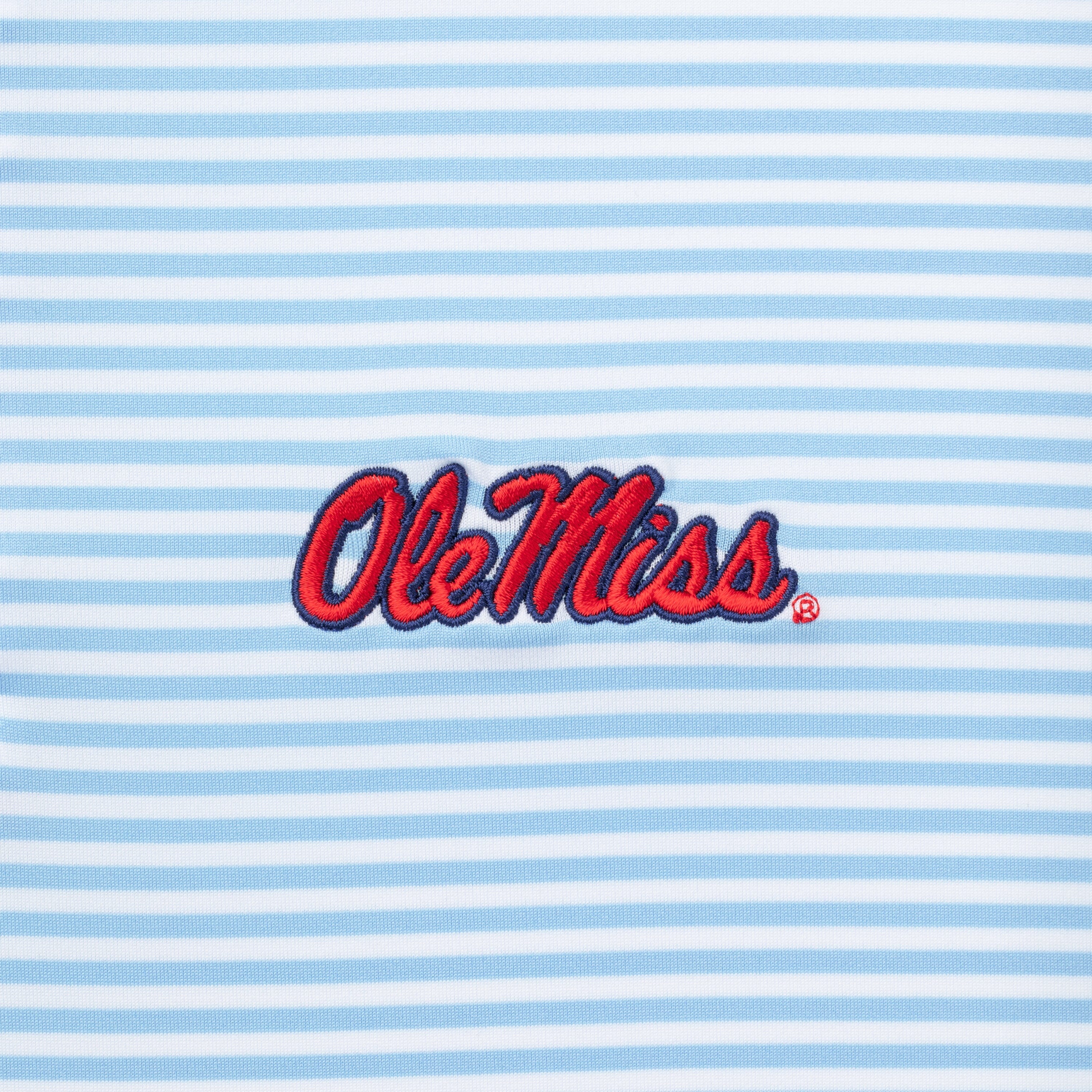 The Birdie Stripe - Ole Miss | Collegiate Polo | The Birdie Stripe - Powder Blue/White - Ole Miss - 1 - Image 3