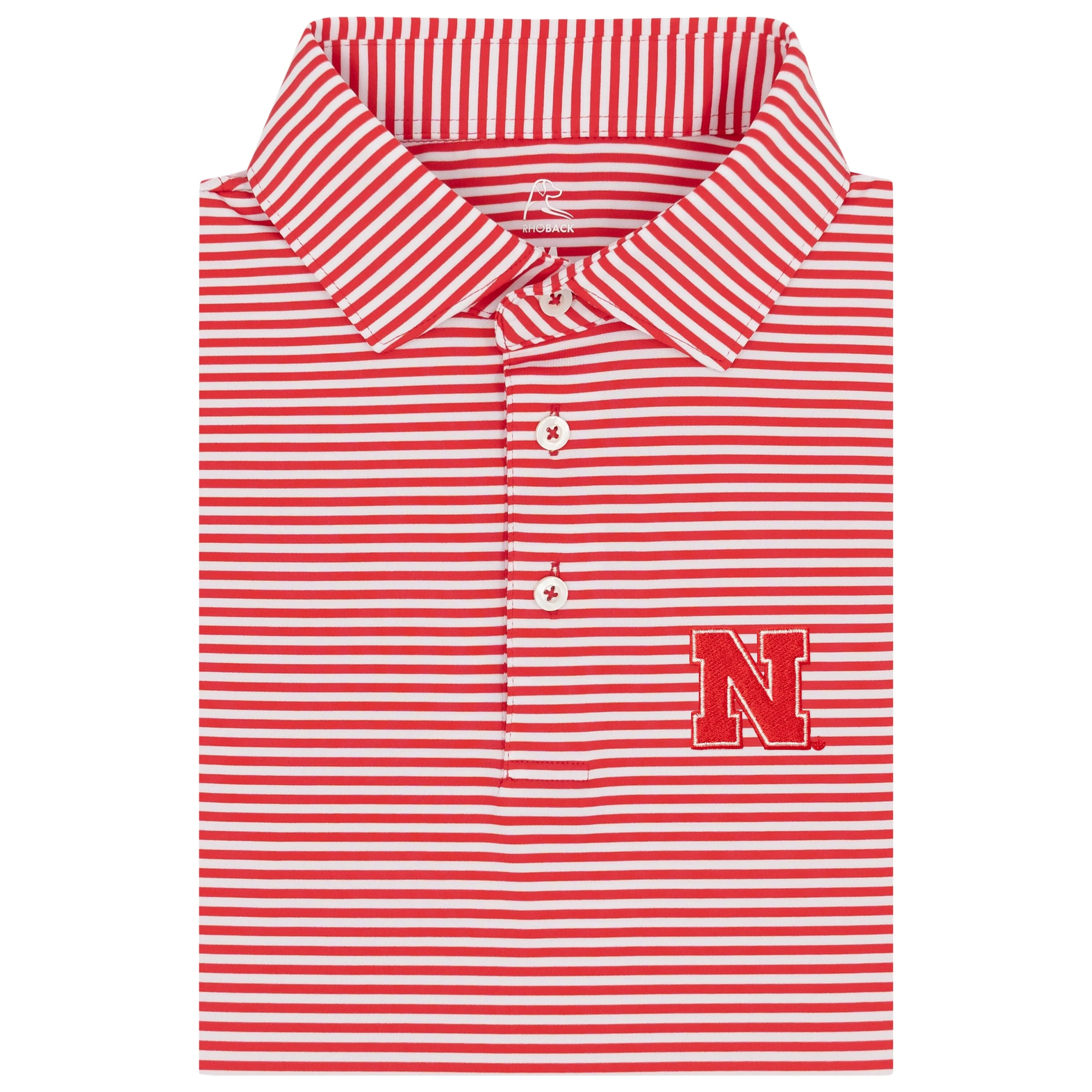 The Birdie Stripe - Nebraska | Collegiate Polo | The Birdie Stripe - Roar Red/White - Nebraska - 1